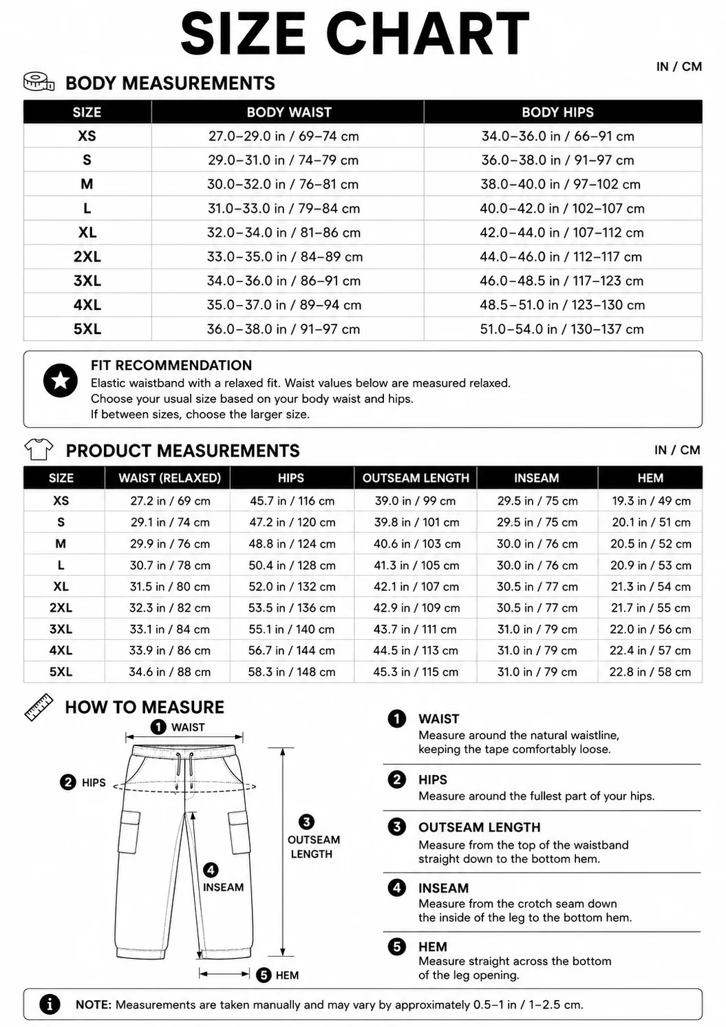Men's Loose Fit Water-Resistant Cargo Pants