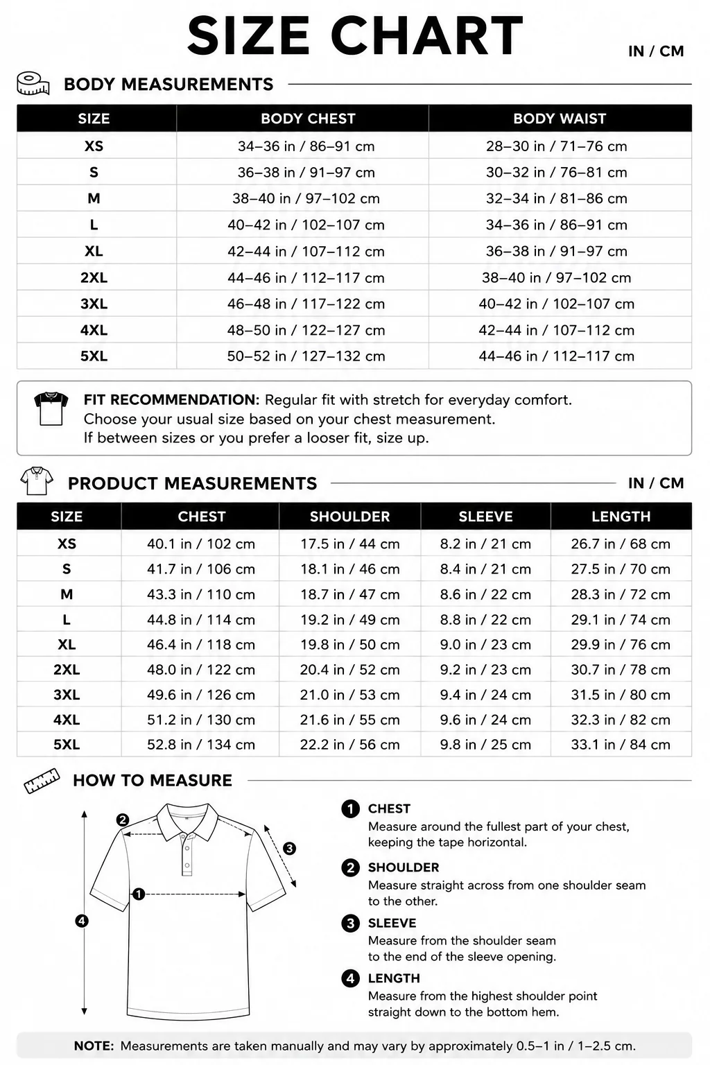 Men's Breathable Stretch Golf Polo Shirts