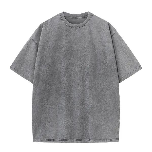 Unisex Distressed Washed 100% Cotton Oversized T-Shirts