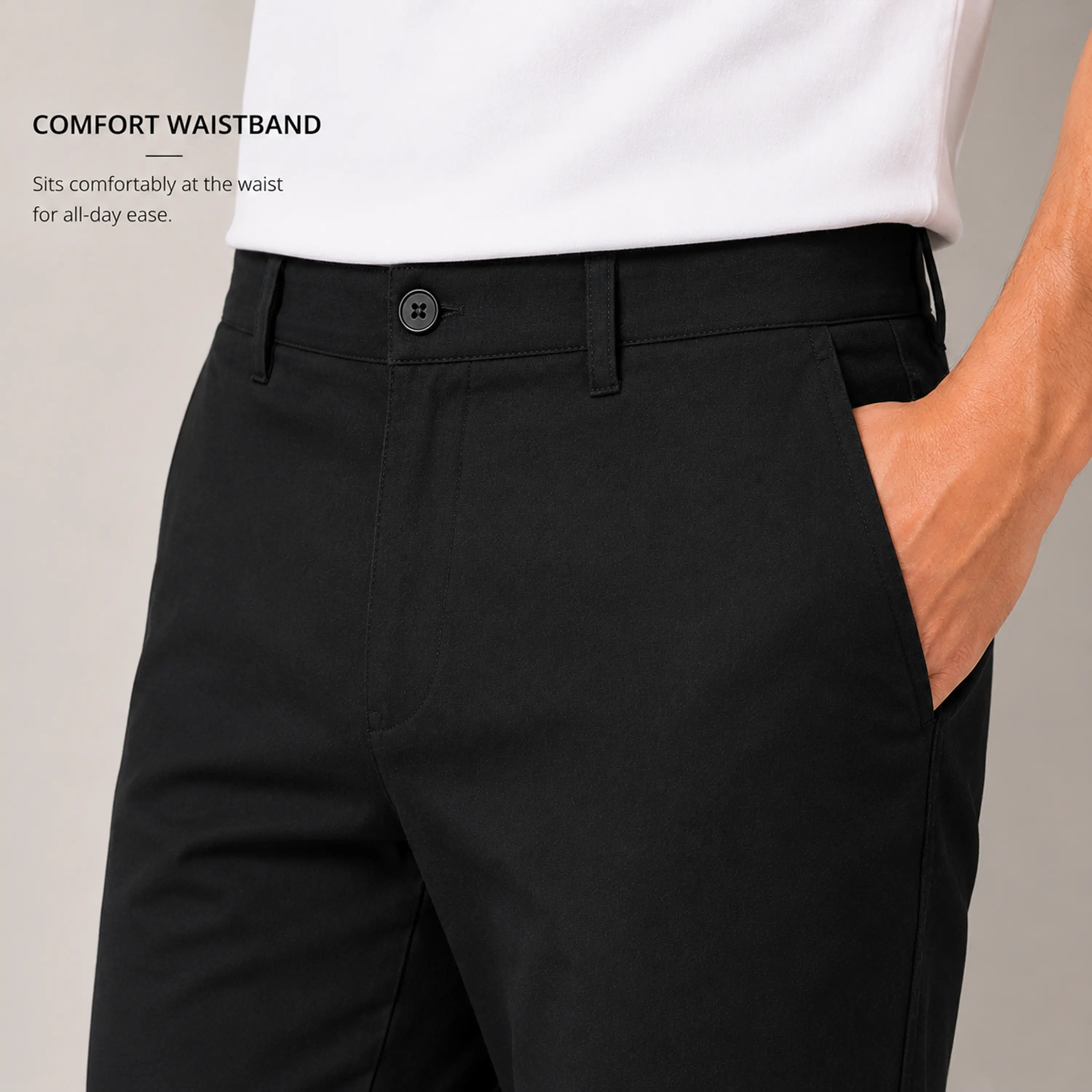 Men's Slim Fit Dress Pants with Flex Stretch Fabric