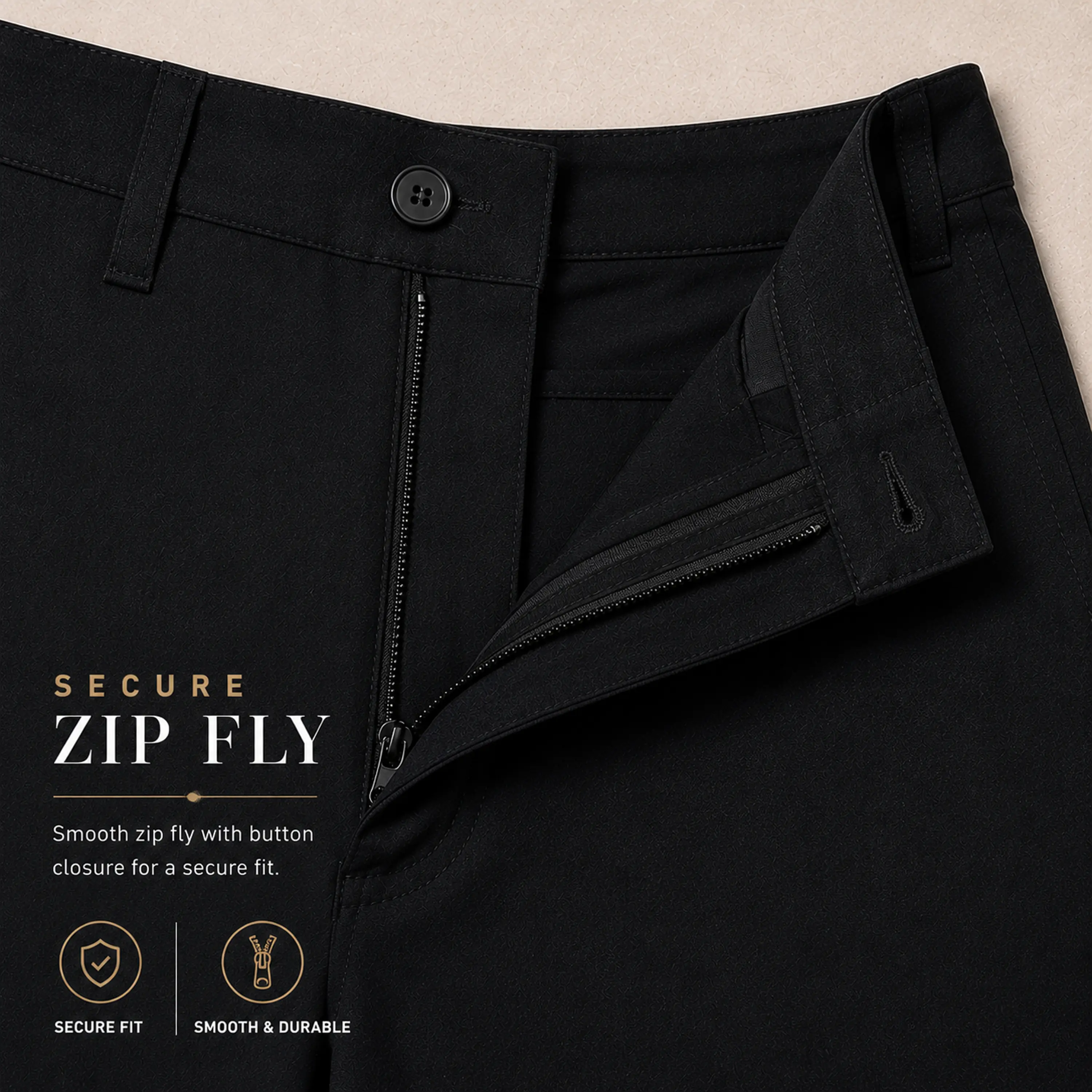 Men's Slim Fit Dress Pants with Flex Stretch Fabric