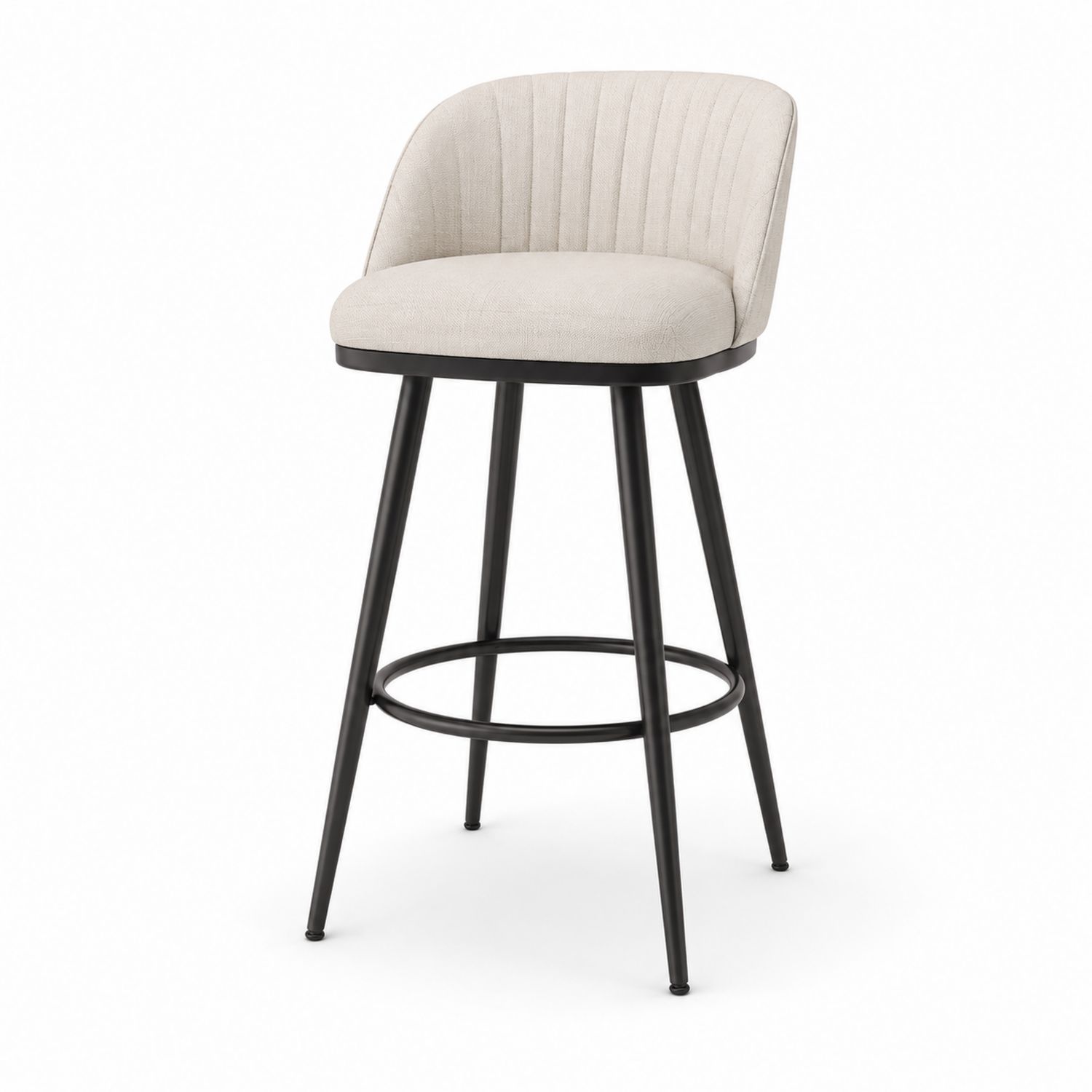 Taburete de bar de tela con patas de metal 75 cm-Timberhomeeu