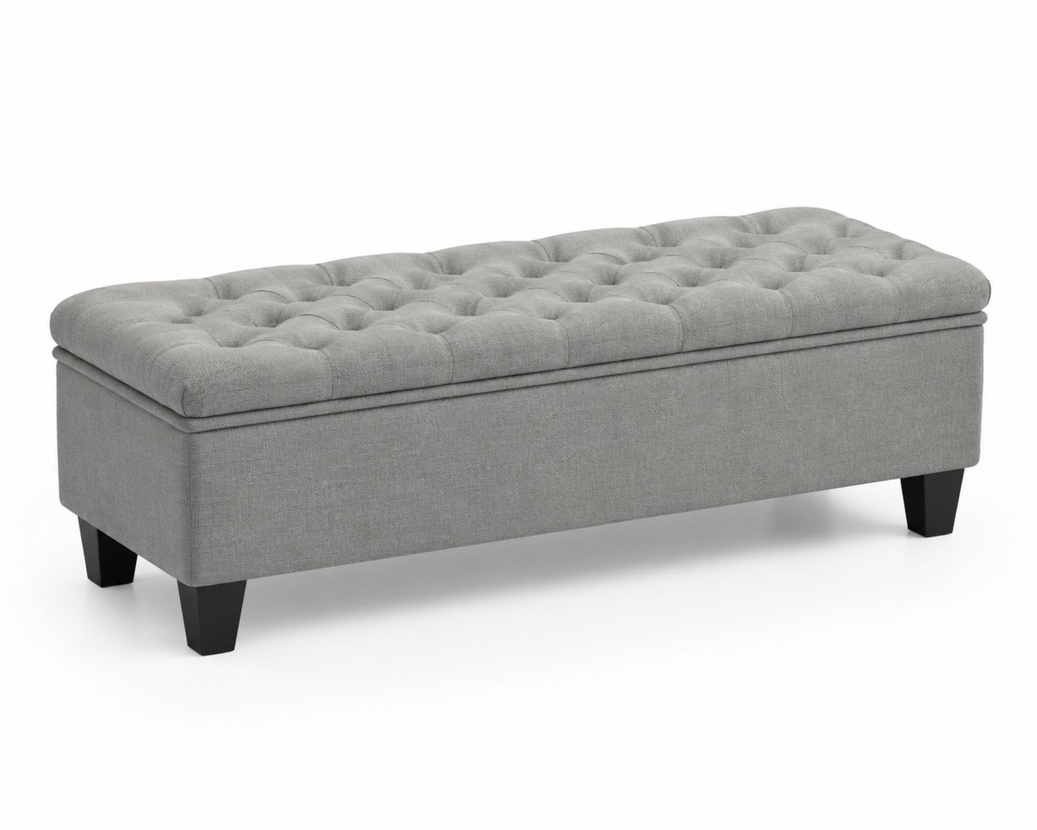 Banco de almacenamiento tapizado con estructura de madera y tela 120x45x40 cm-Timberhomeeu