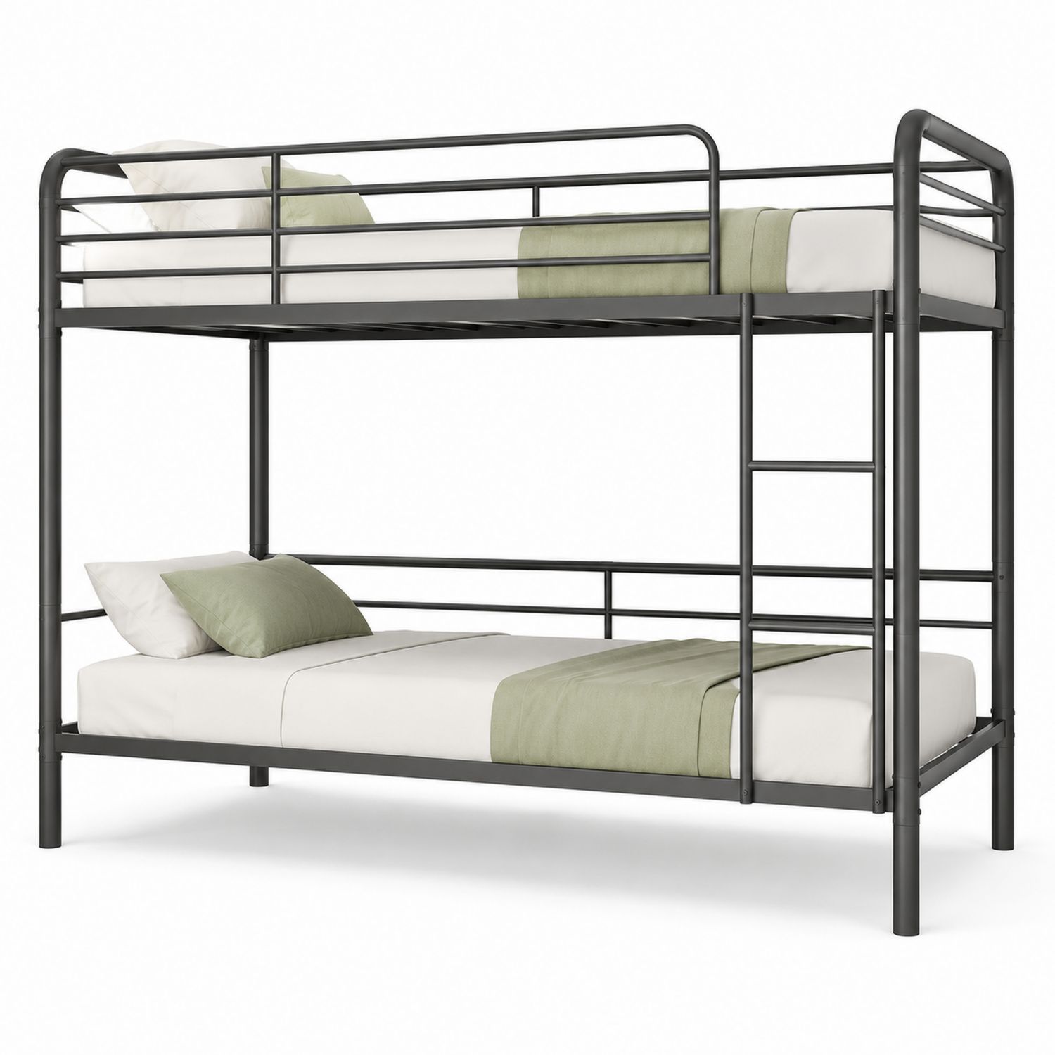Litera de Metal Negro con Escalera Integrada-Timberhomeeu