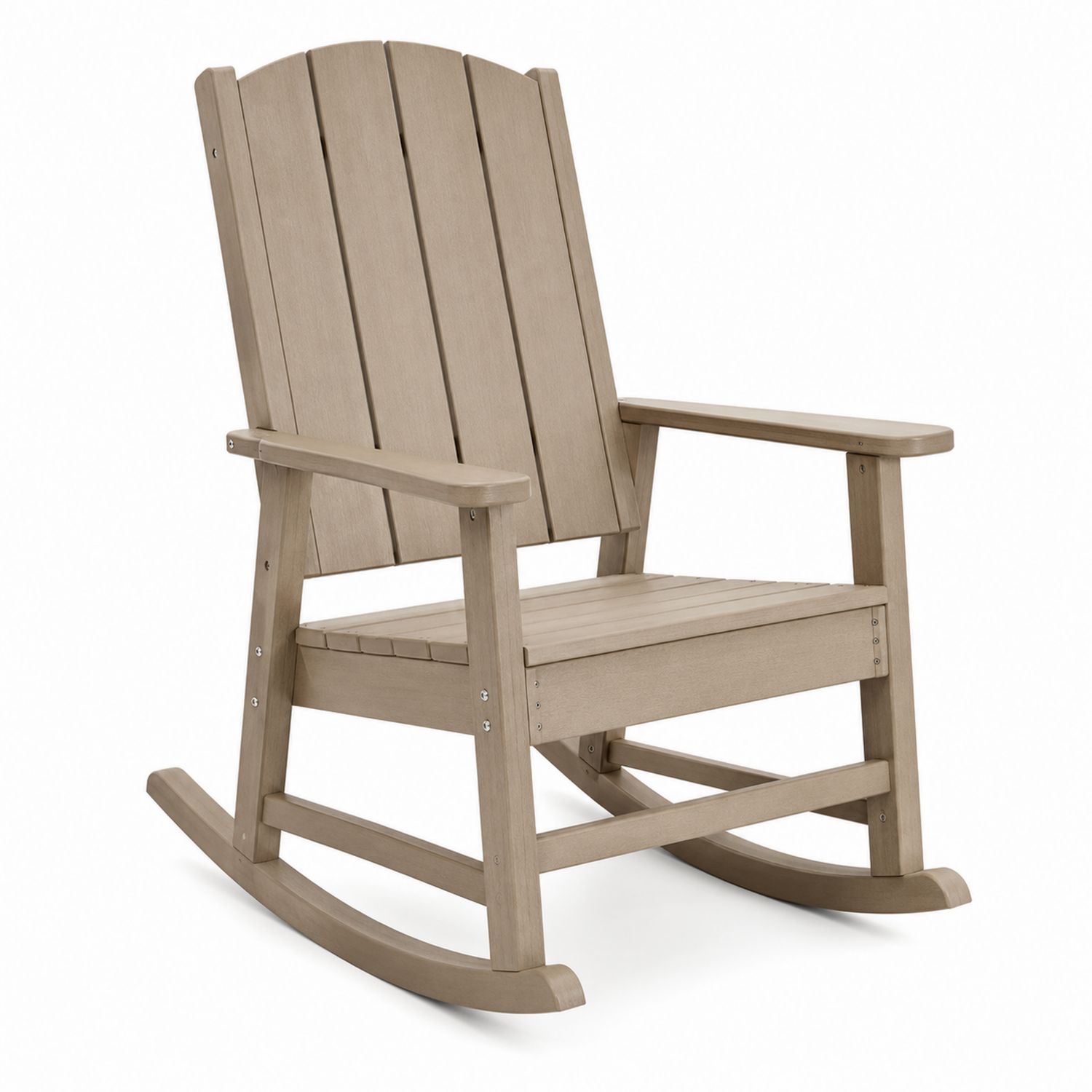 Mecedora de Madera Beige para Exterior 90x60x105 cm-Timberhomeeu