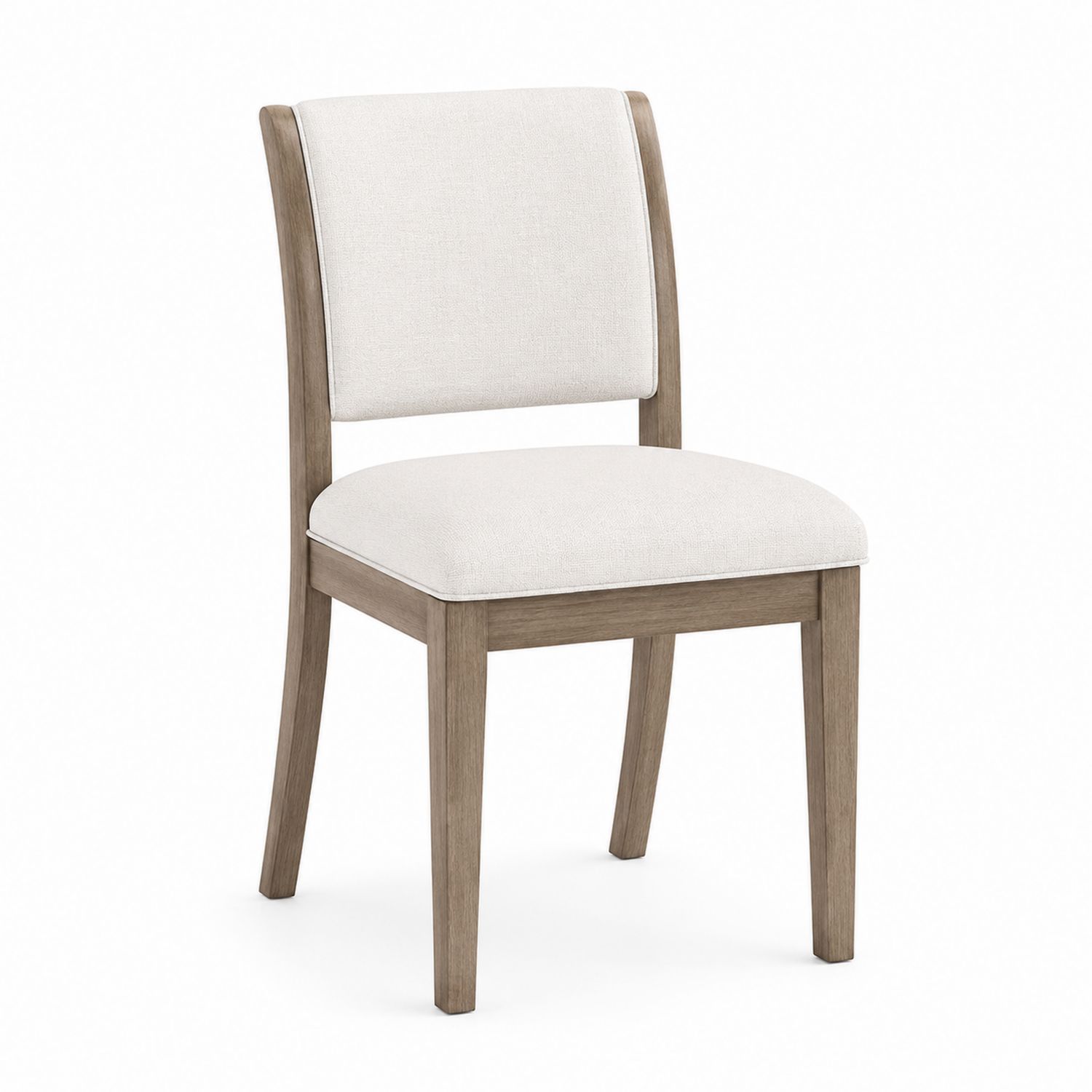 Silla de madera con tapizado de poliéster beige-Timberhomeeu