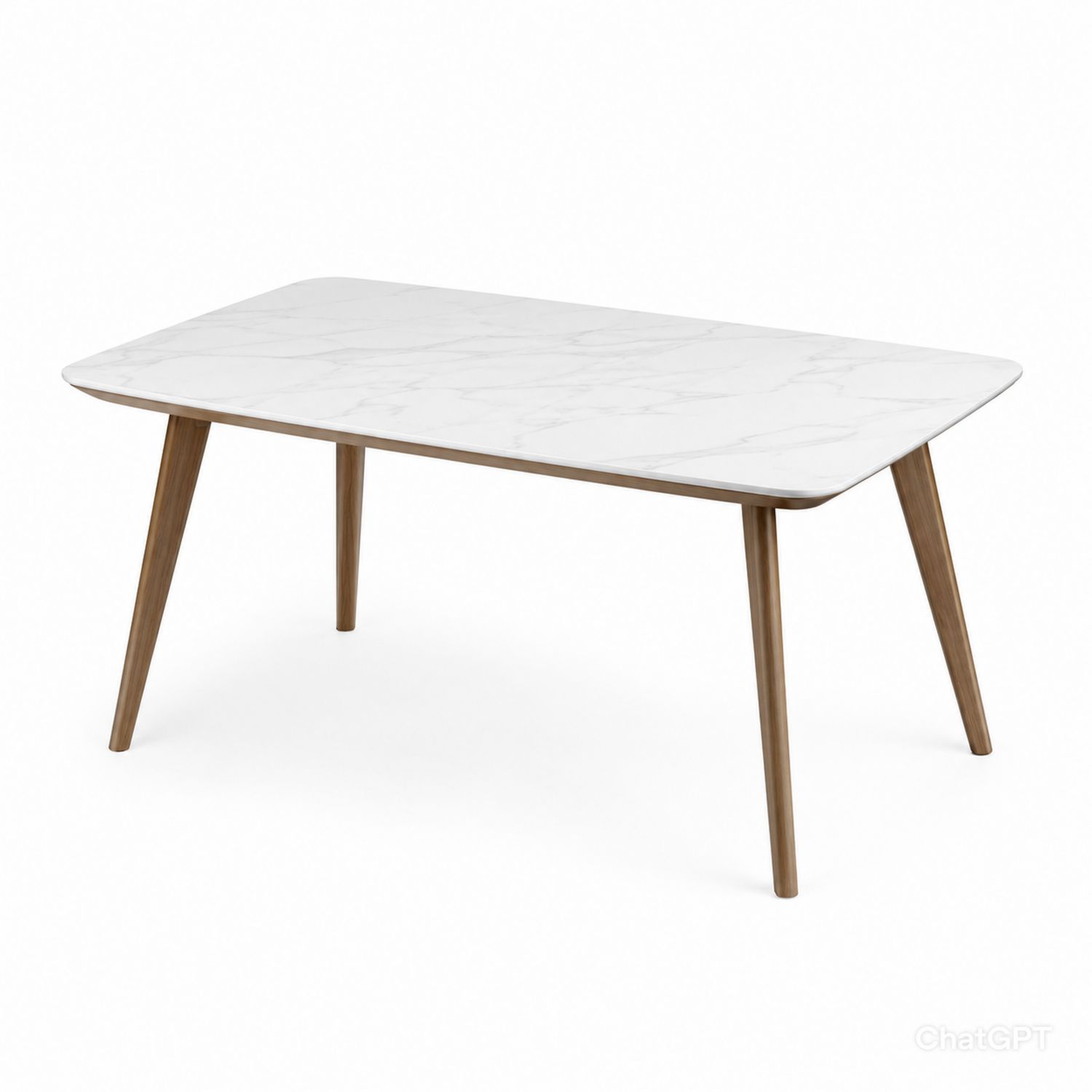 Mesa de comedor de mármol y madera 120x80x75 cm-Timberhomeeu