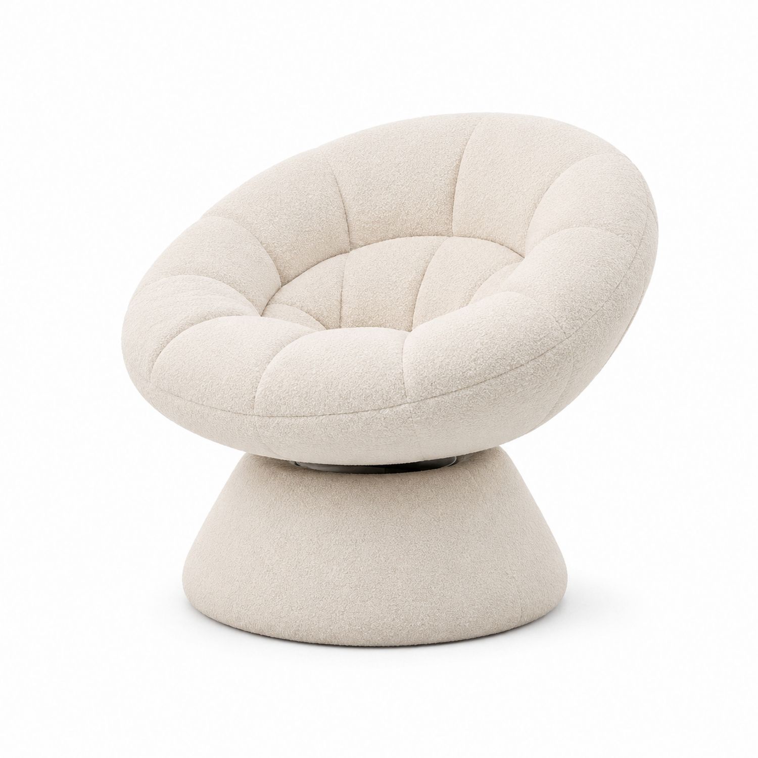 Silla giratoria de lana con respaldo redondo-Timberhomeeu