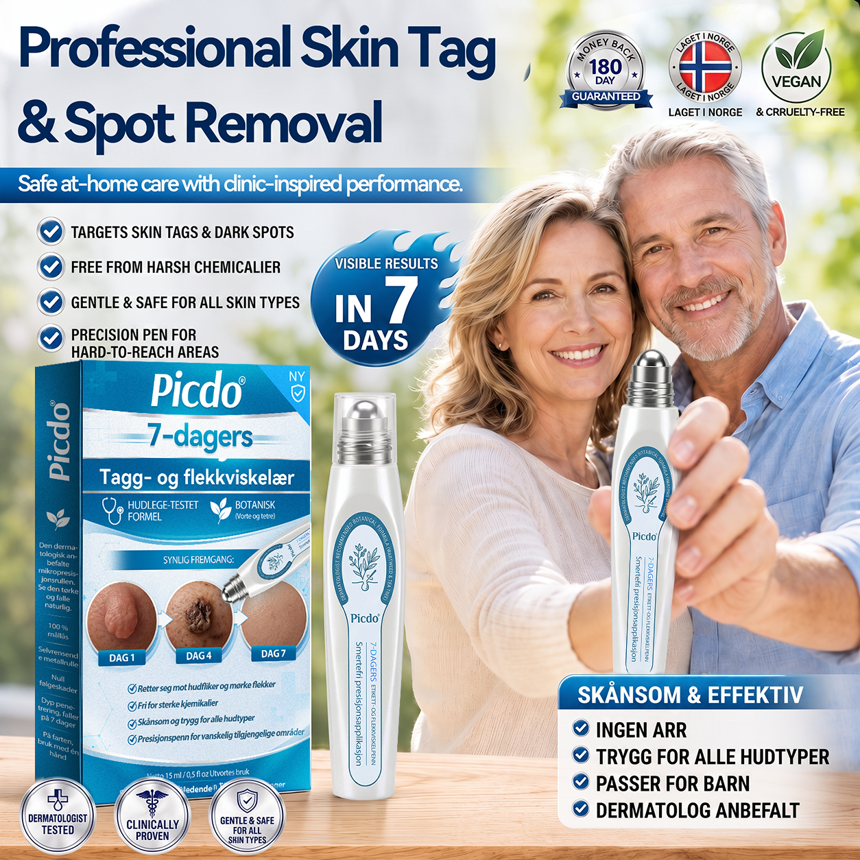 𝐏𝐢𝐜𝐝𝐨® 𝟕-𝐝𝐚𝐠𝐞𝐫𝐬 𝐦𝐞𝐫𝐤𝐞- 𝐨𝐠 𝐟𝐥𝐞𝐤𝐤𝐯𝐢𝐬𝐤𝐞𝐥 (𝐧𝐮𝐥𝐥 𝐬𝐦𝐞𝐫𝐭𝐞, 𝐧𝐮𝐥𝐥 𝐚𝐫𝐫 𝐫𝐨𝐥𝐥𝐞𝐫𝐛𝐚𝐥𝐥)