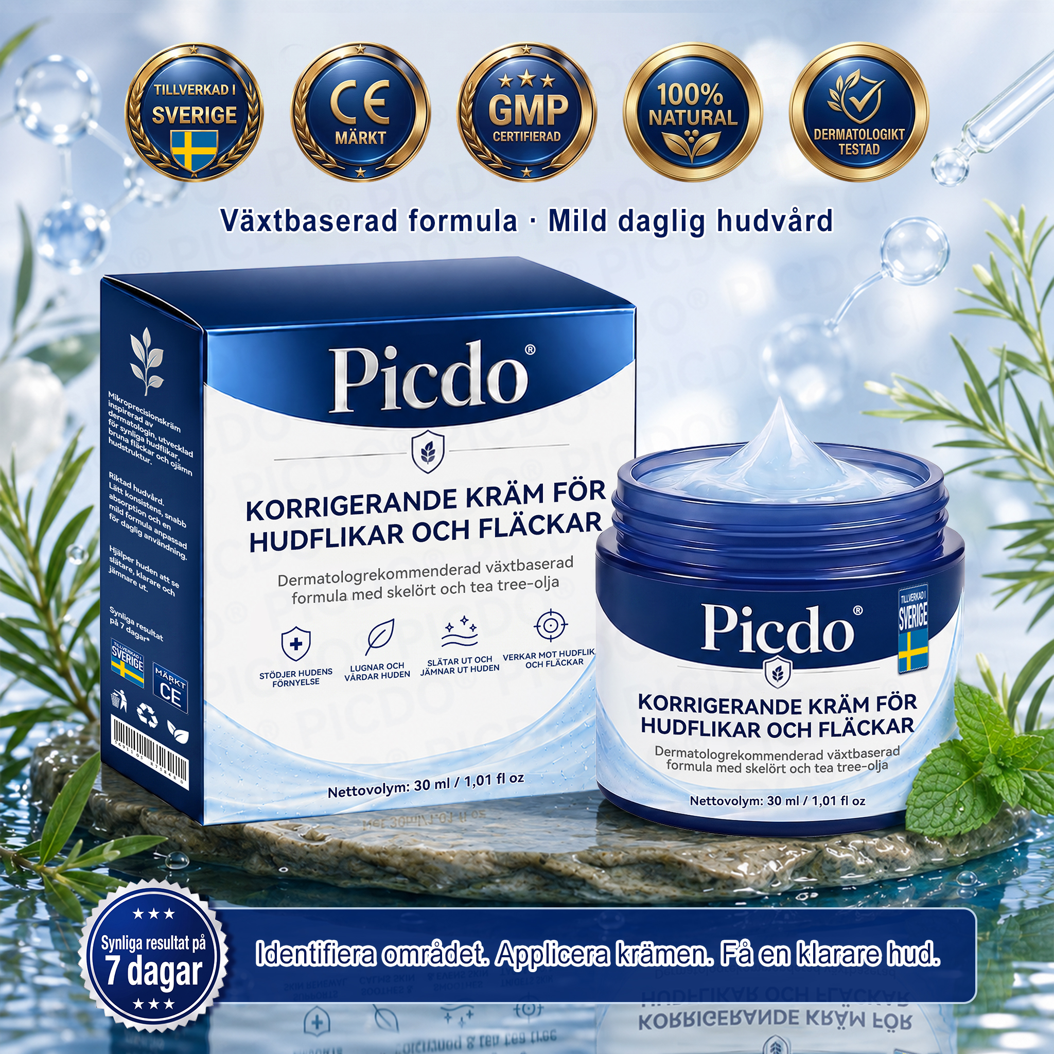𝐏𝐢𝐜𝐝𝐨® 7-dagars Hudfliks- & Fläckborttagningskräm (Noll Smärta, Noll Ärr Formula) 🌹