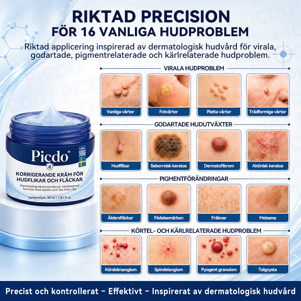 𝐏𝐢𝐜𝐝𝐨® 7-dagars Hudfliks- & Fläckborttagningskräm (Noll Smärta, Noll Ärr Formula) 🌹