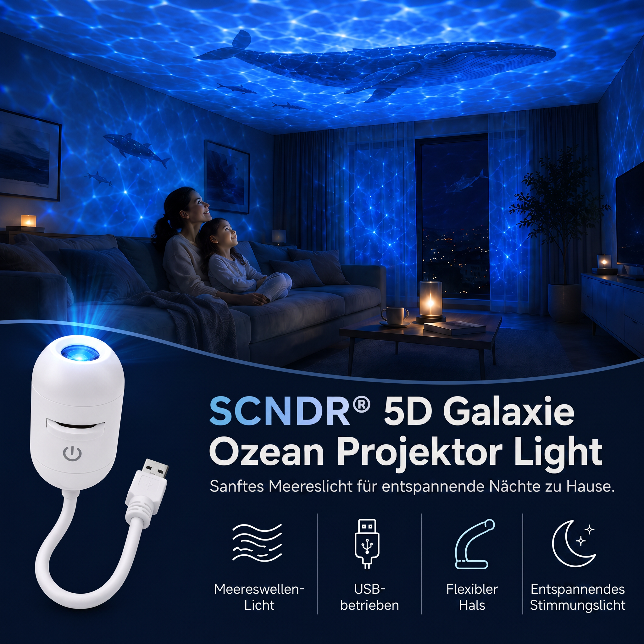 𝑺𝑪𝑵𝑫𝑹®✨ SCNDR ® Ultra-HD-Smart-Projektionslampe der nächsten Generation mit dynamischer, immersiver 5D-Holografie-Technologie 🌈🌈