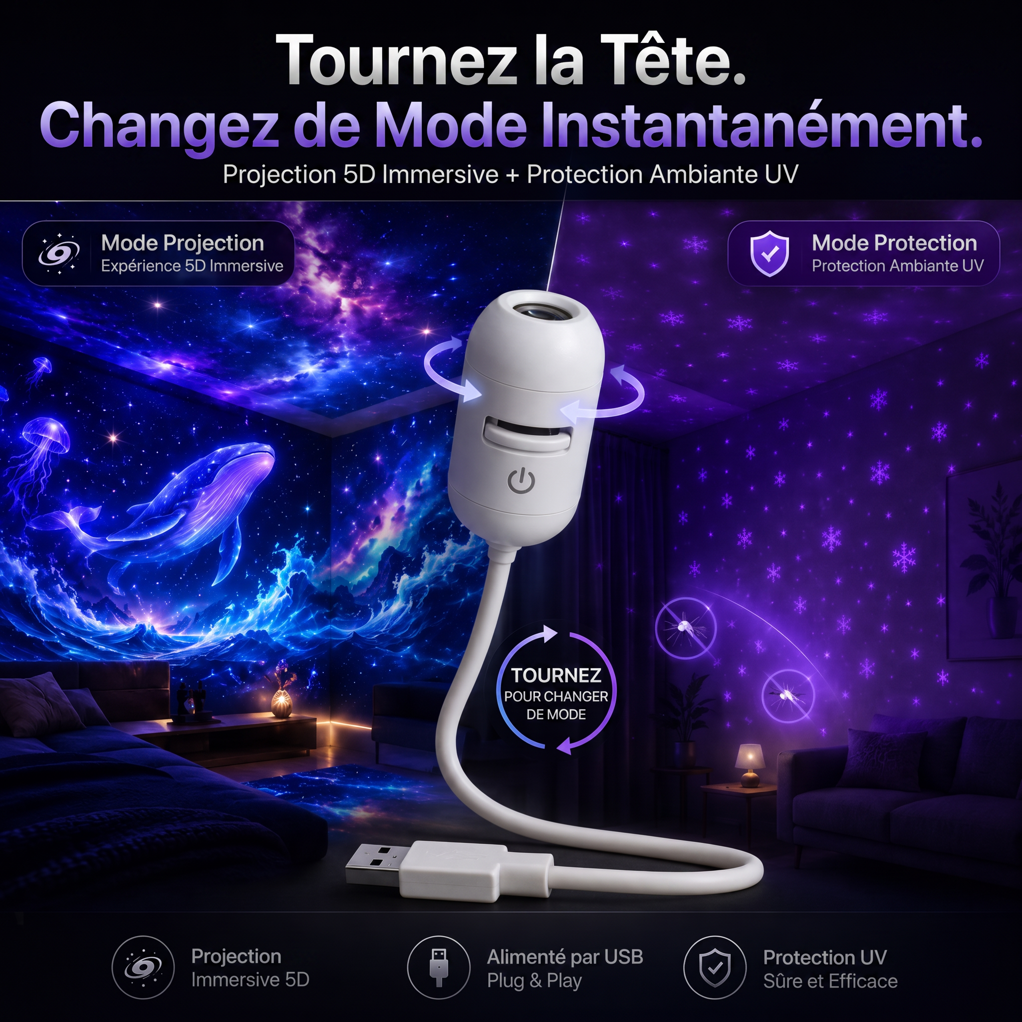𝑺𝑪𝑵𝑫𝑹®✨ 𝐋𝐚𝐦𝐩𝐞 𝐝𝐞 𝐩𝐫𝐨𝐣𝐞𝐜𝐭𝐢𝐨𝐧 𝐡𝐨𝐥𝐨𝐠𝐫𝐚𝐩𝐡𝐢𝐪𝐮𝐞 𝐢𝐦𝐦𝐞𝐫𝐬𝐢𝐯𝐞 𝐒𝐦𝐚𝐫𝐭 𝐃𝐲𝐧𝐚𝐦𝐢𝐜 𝟓𝐃 𝐔𝐥𝐭𝐫𝐚 𝐇𝐃 𝐝𝐞 𝐧𝐨𝐮𝐯𝐞𝐥𝐥𝐞 𝐠é𝐧é𝐫𝐚𝐭𝐢𝐨𝐧🌈