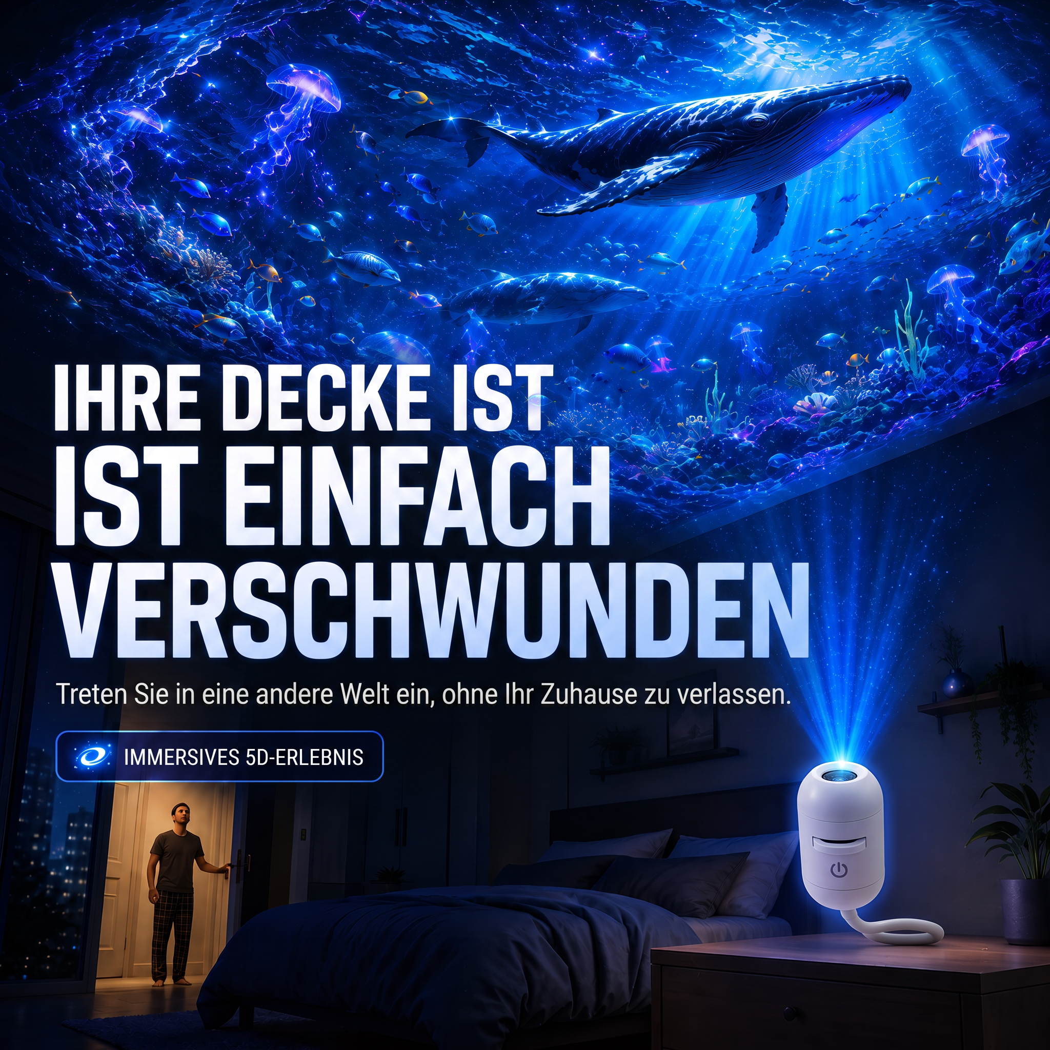 𝑺𝑪𝑵𝑫𝑹®✨ SCNDR ® Ultra-HD-Smart-Projektionslampe der nächsten Generation mit dynamischer, immersiver 5D-Holografie-Technologie 🌈🌈