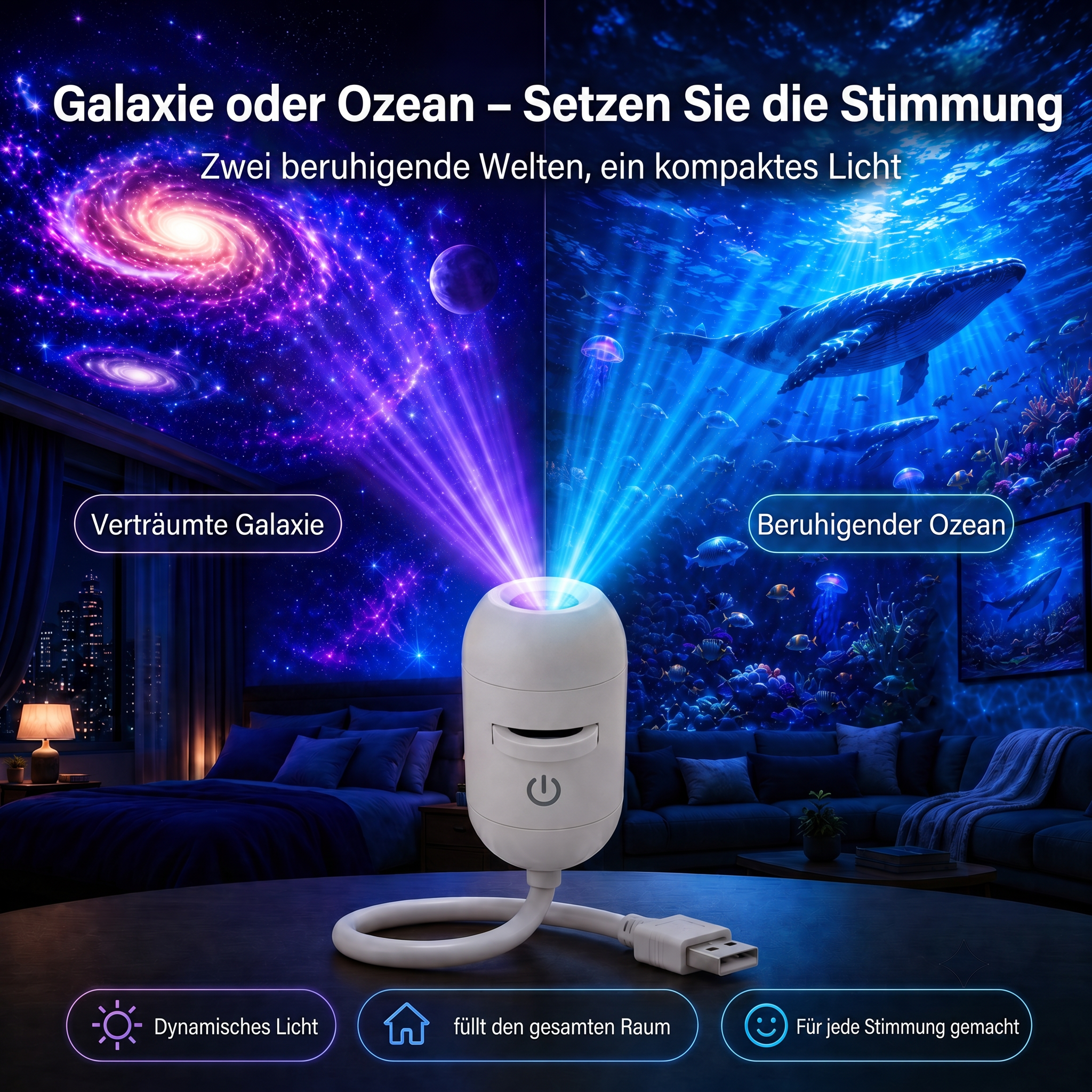 𝑺𝑪𝑵𝑫𝑹®✨ SCNDR ® Ultra-HD-Smart-Projektionslampe der nächsten Generation mit dynamischer, immersiver 5D-Holografie-Technologie 🌈🌈
