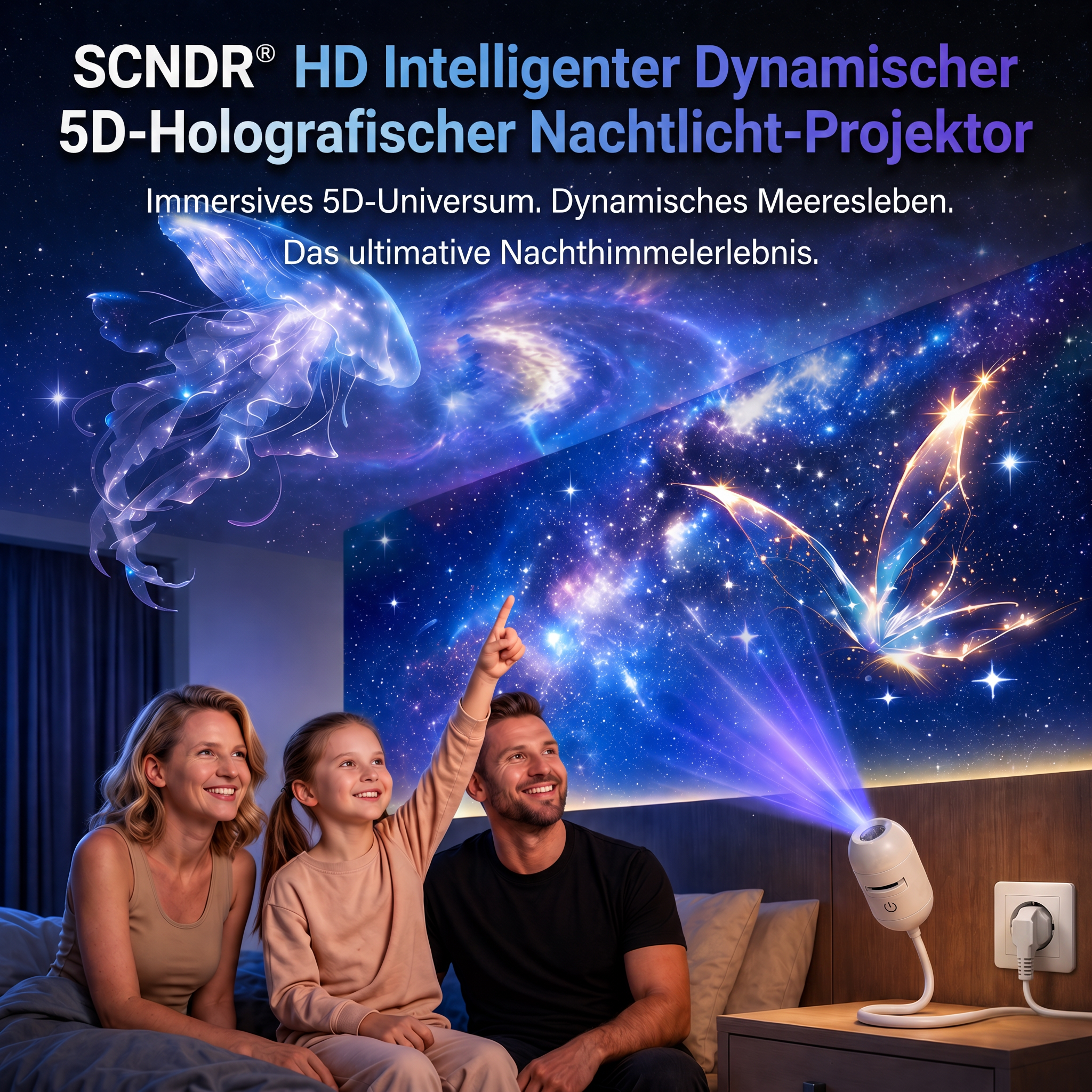 𝑺𝑪𝑵𝑫𝑹®✨ SCNDR ® Ultra-HD-Smart-Projektionslampe der nächsten Generation mit dynamischer, immersiver 5D-Holografie-Technologie 🌈🌈