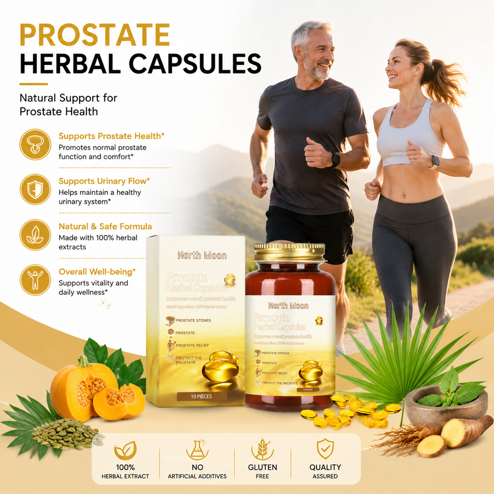 Prostate Relief Capsules: Body massage and care to relieve prostate discomfort and promote vitality.