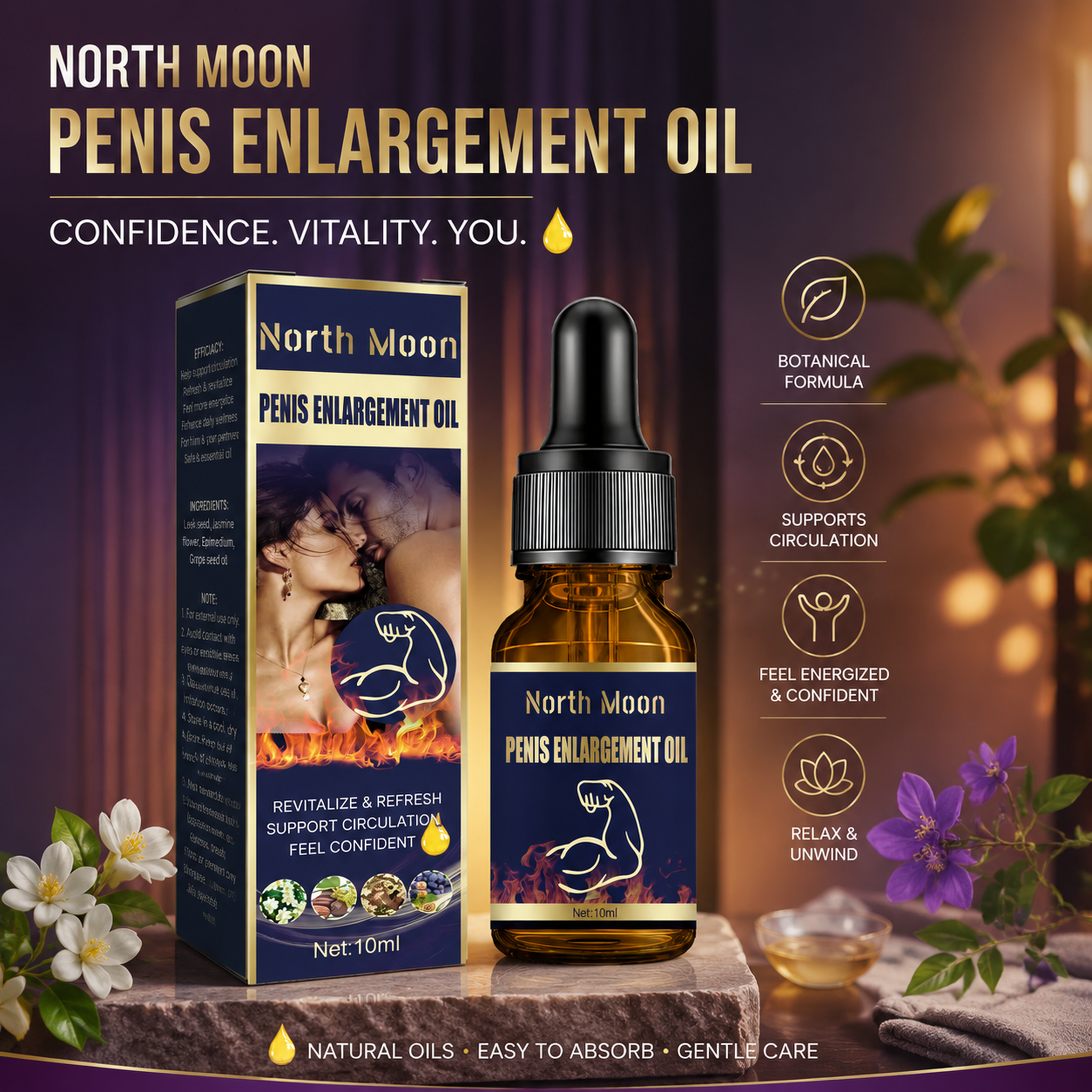 Penis massage and enlargement oil, male private part massage, delaying enlargement, private part care essential oil
