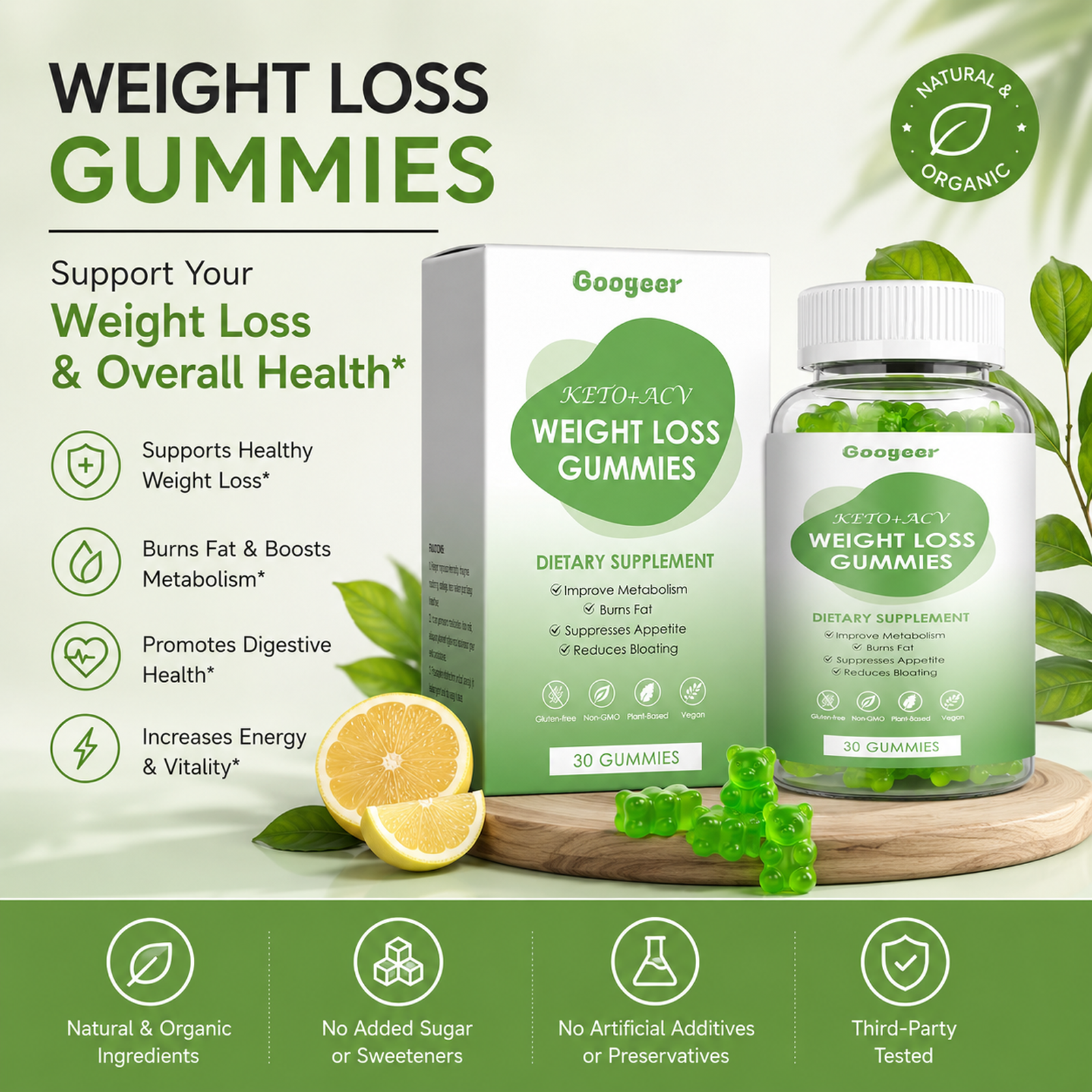 Weight-loss gummies; body treatment