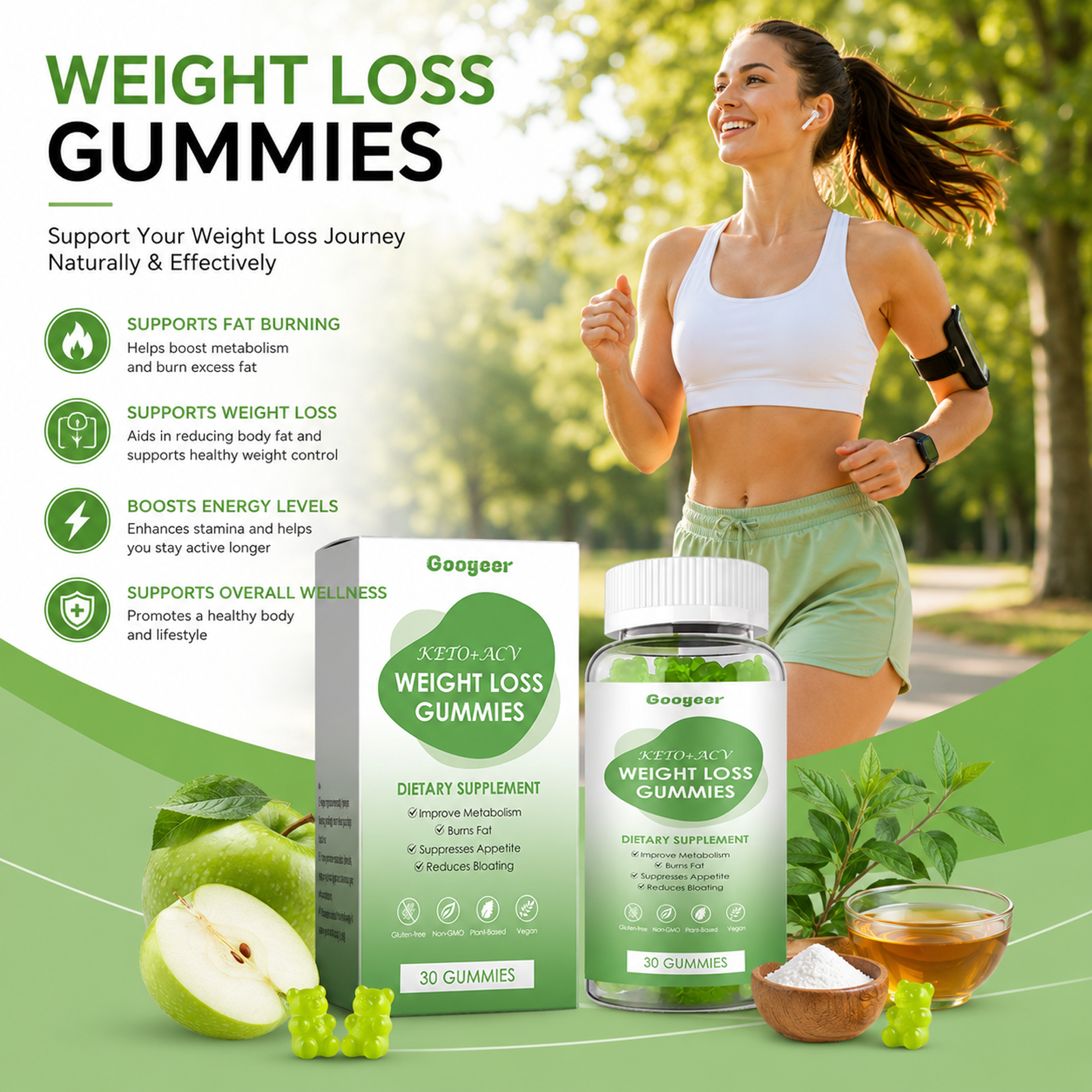 Weight-loss gummies; body treatment