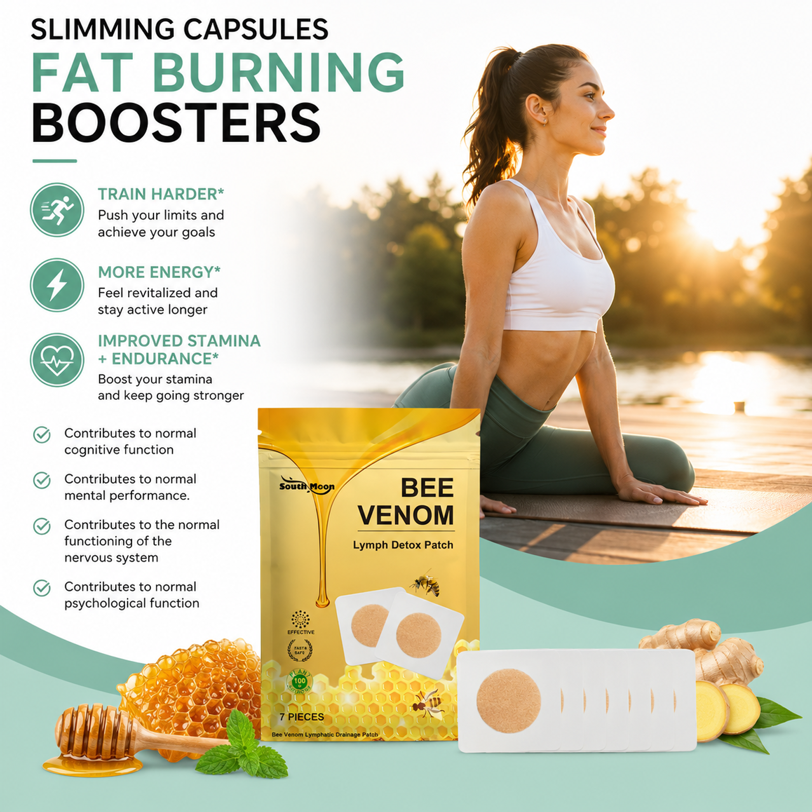 South Moon Bee Venom Lymphatic Body Contouring Patch – Shaping & Lifting Patch for Lymphatic Detox, Skin Firming, and Slimming