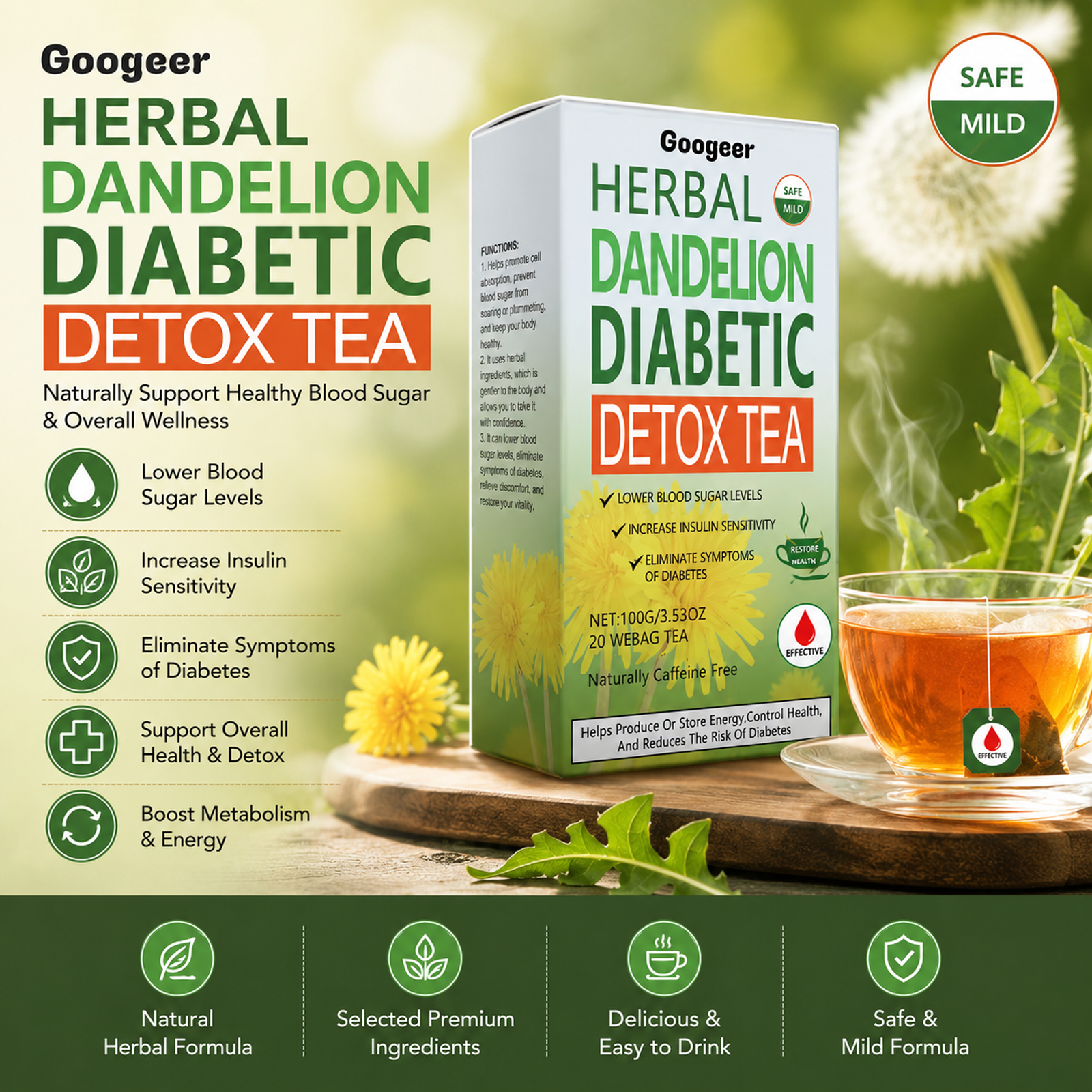Googeer Herbal Detox & Balancing Tea Bags – Herbal Detox and Body Wellness Tea