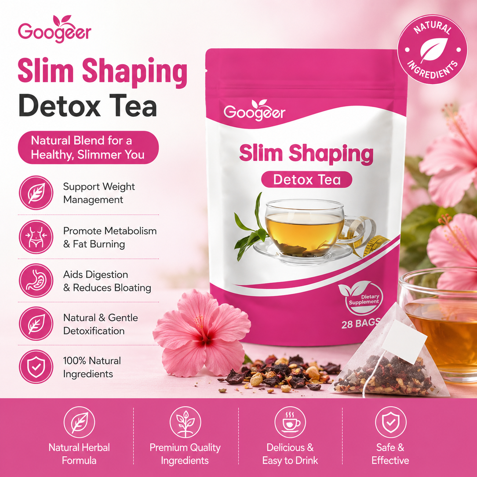 Googeer Slimming & Detox Tea – Body Treatment