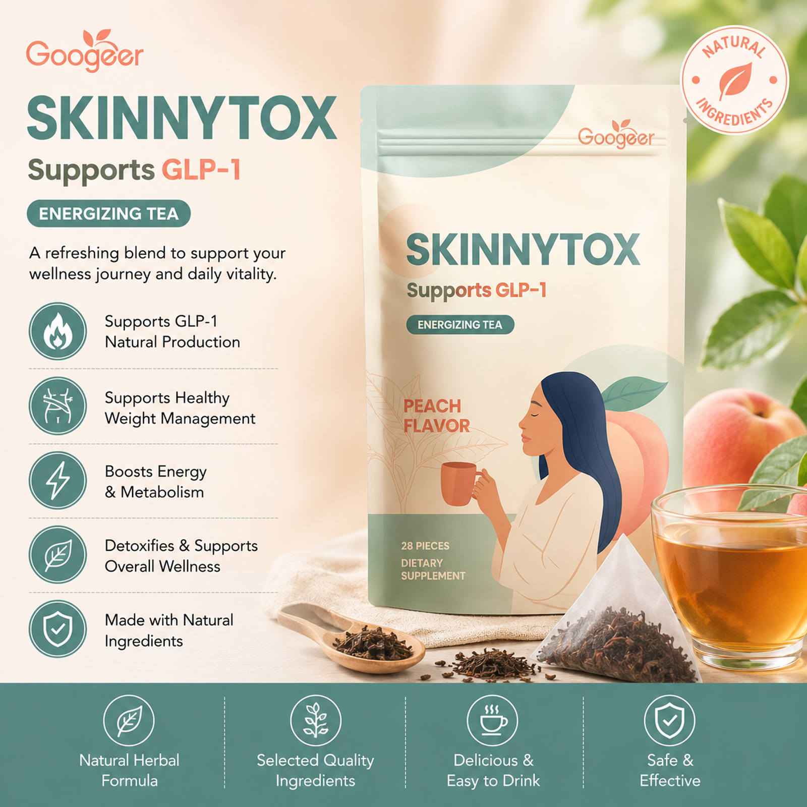 Googeer Energy Slimming Tea Bags – Body Treatment