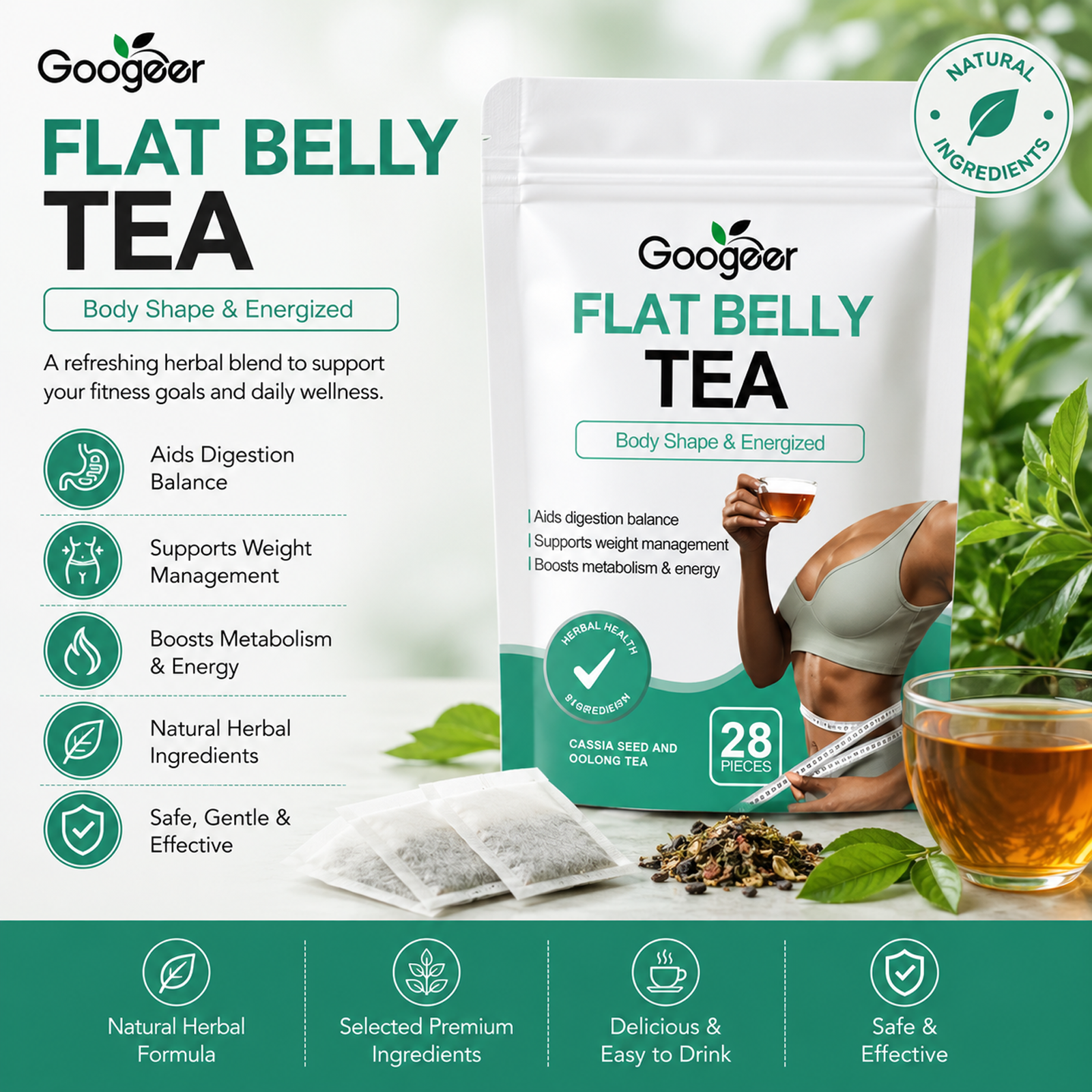 Googeer Metabolic Support Tea Bags – Body Treatment