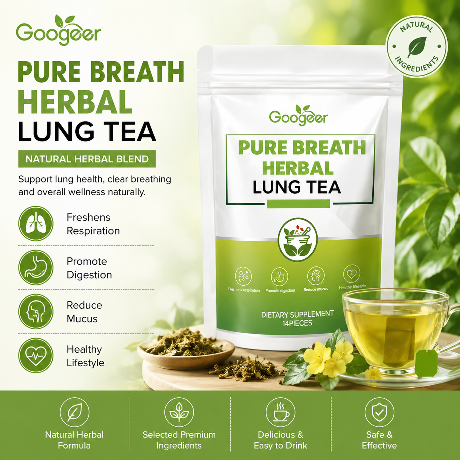 Googeer Herbal Lung Tea – Body Therapy