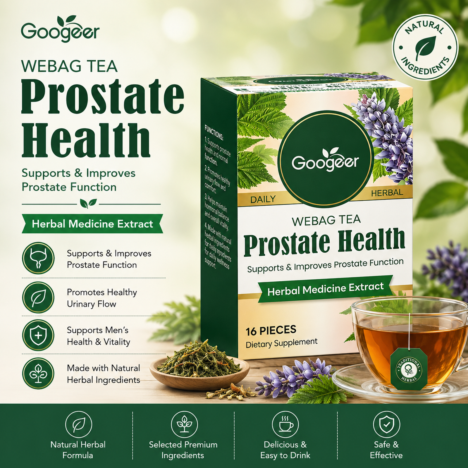 Googeer Herbal Prostate Health Tea – Body Therapy