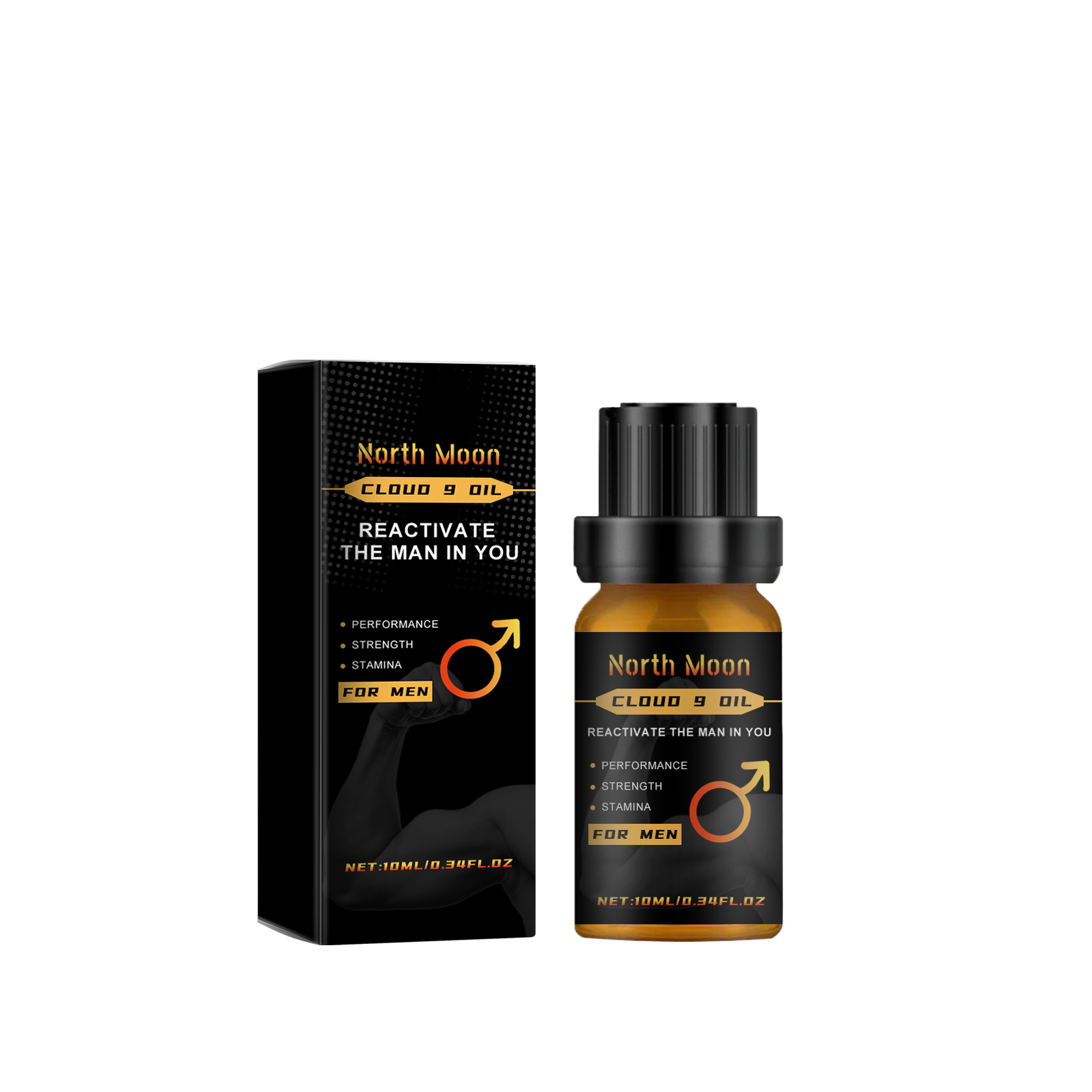 Men's Enhancing Essential Oil, Body Care Moisturizing and Long-Lasting Massage Oil