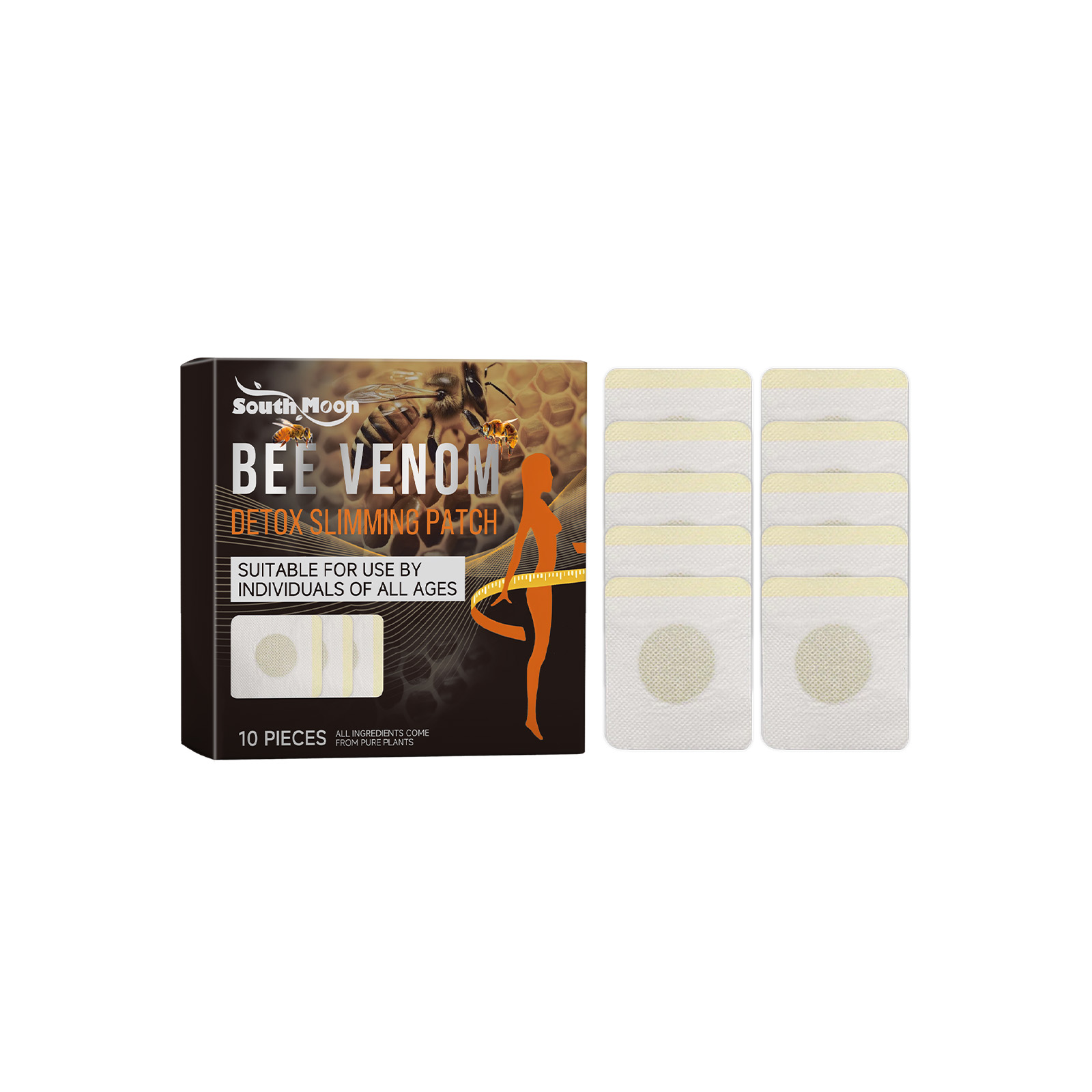 South Moon Bee Venom Body Contouring Patch – Relieves Physical Tension, Firms the Abdomen and Arms, and Shapes the Body