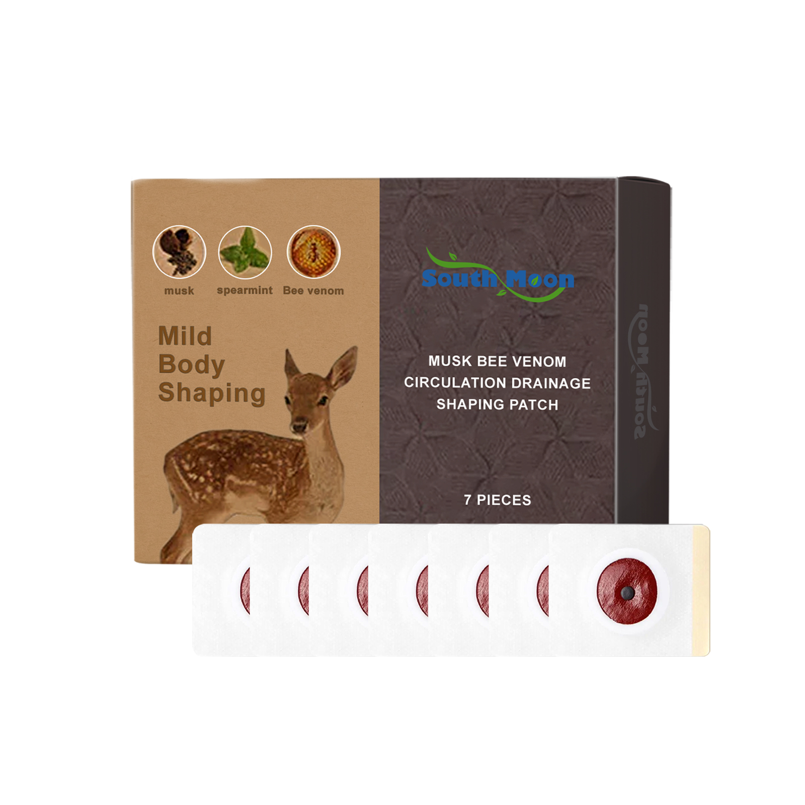 South Moon Musk & Bee Venom Body Sculpting Patch – Skin-firming, slimming, and tummy-toning care.