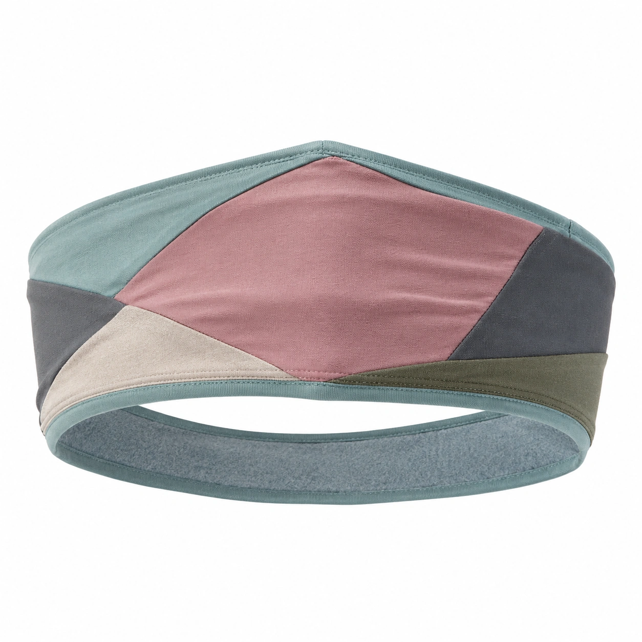 Atmungsaktives Sport-Stirnband, elastisch, ergonomisches Design, blau/grün/braun-decovetra