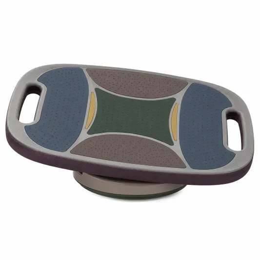 Balance Board mit Handgriffen in Blau, Grün und Braun-decovetra