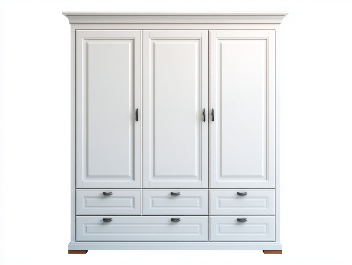 Armadio 210x58x220 cm - bianco-nero - adatto alla camera da letto stile classico moderno-Samohanest