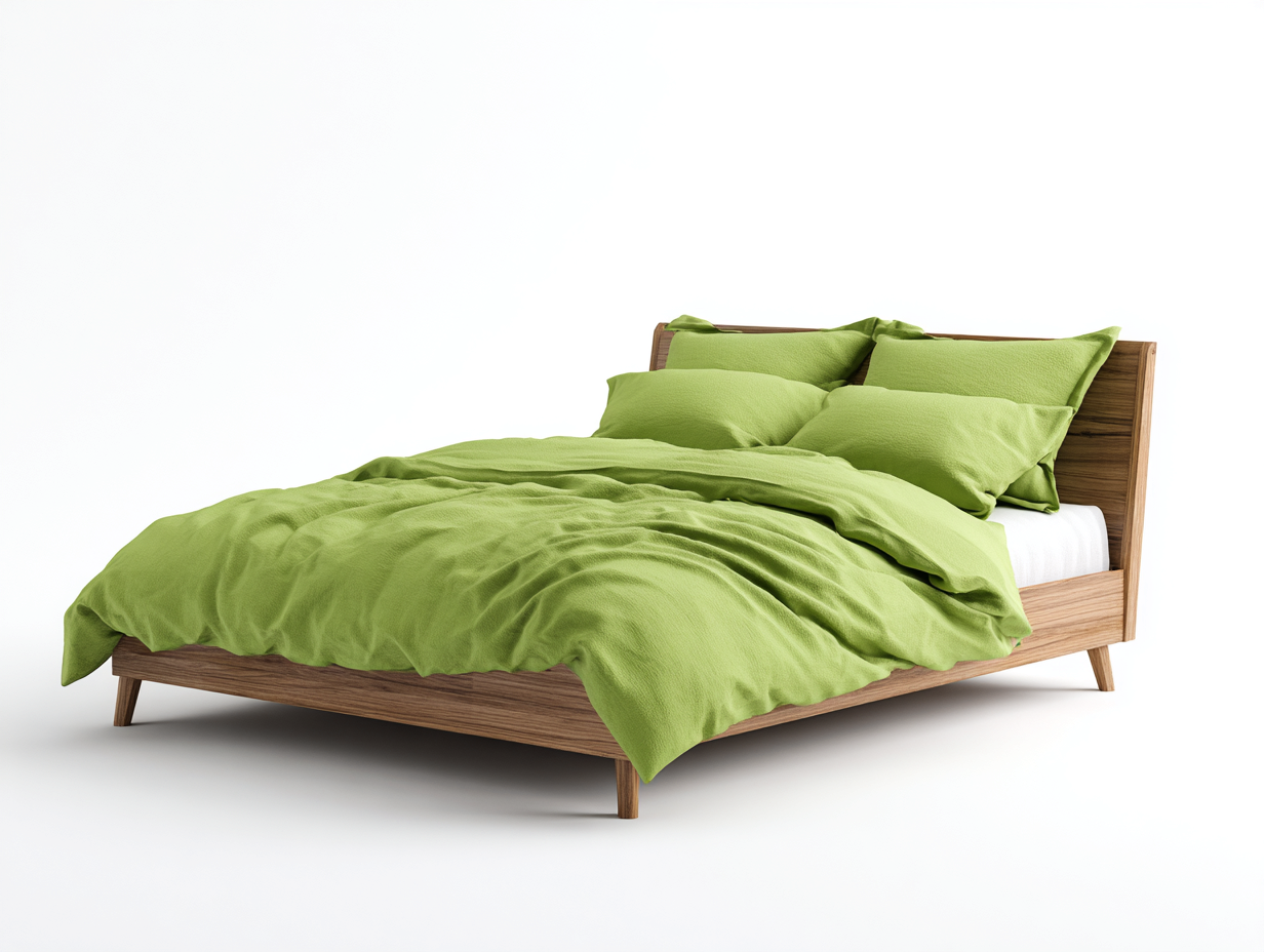 Letto matrimoniale in legno noce 220x180x98 cm - noce scuro - design moderno per camera da letto-Samohanest