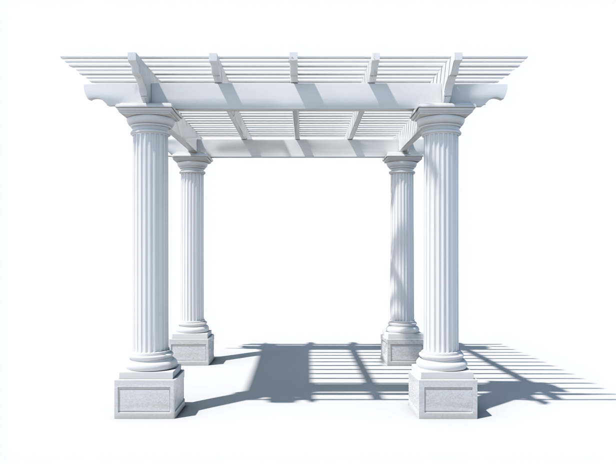 Pergola da giardino in legno 380x300x275 cm - bianco - design classico per esterno-Samohanest