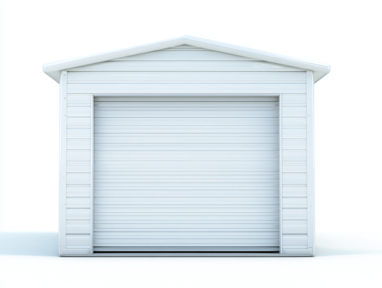 Casetta da giardino in metallo 320x280x245 cm - bianco - deposito moderno per esterno-Samohanest