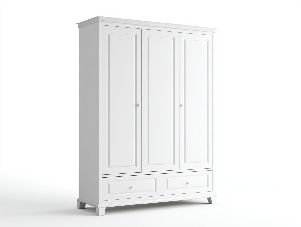 Armadio 180x58x215 cm - bianco - adatto alla camera da letto stile classico moderno-Samohanest