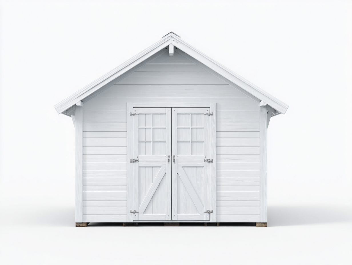 Casetta da giardino in legno 260x220x245 cm - bianco - deposito moderno per esterno-Samohanest