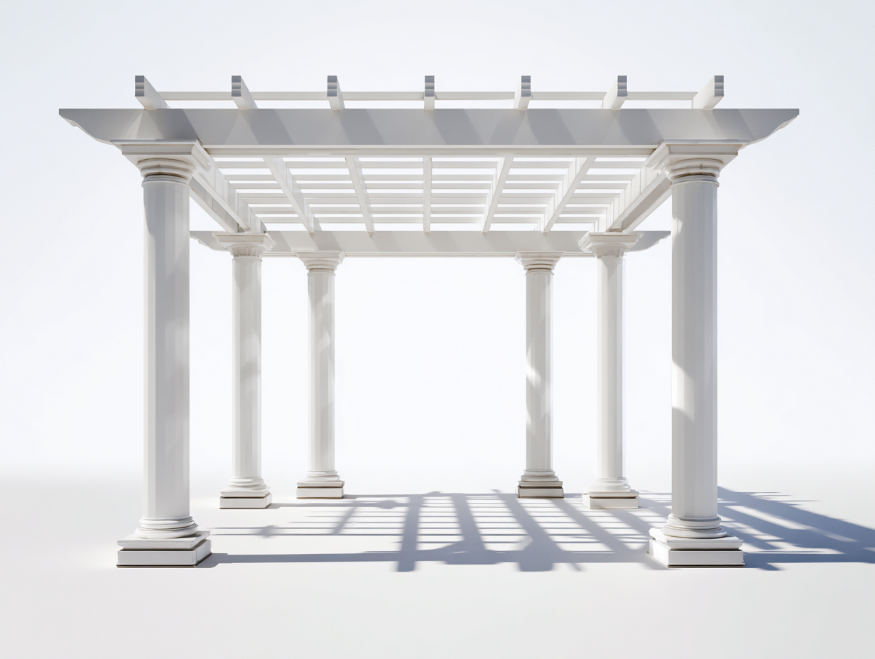 Pergola da giardino 400x300x270 cm - bianco - adatta all'esterno stile classico-Samohanest