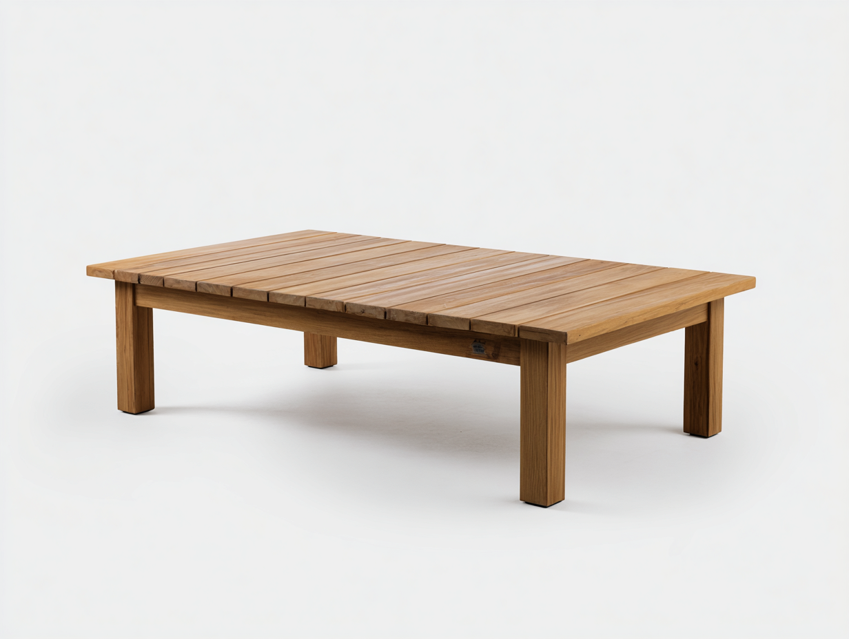 Tavolo da giardino in legno 180x82x48 cm - legno naturale - per terrazza e giardino - stile moderno con piano a doghe-Sazolyspace