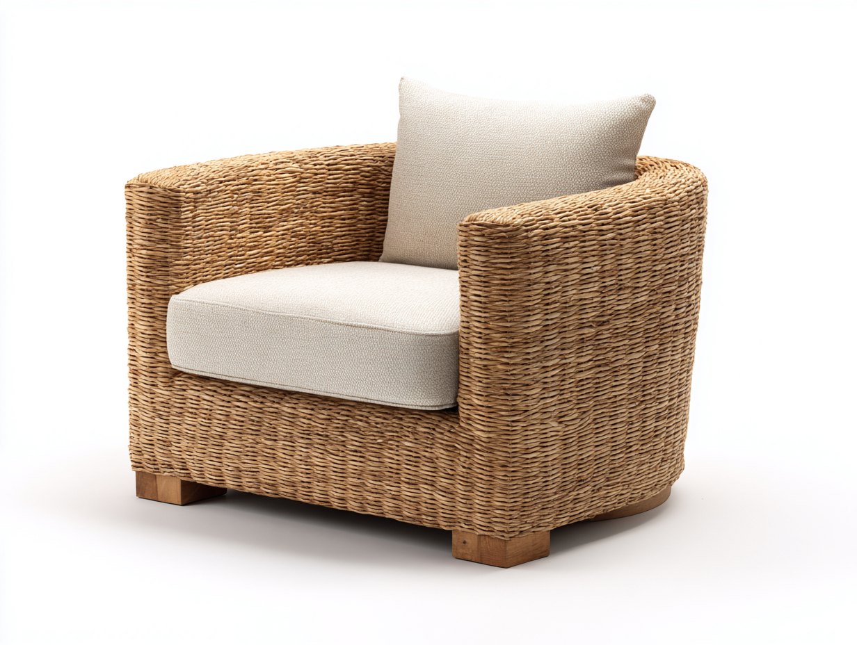 Sedie da giardino in rattan 108x84x79 cm - rattan naturale e beige - per terrazza e giardino - stile rustico moderno-Sazolyspace