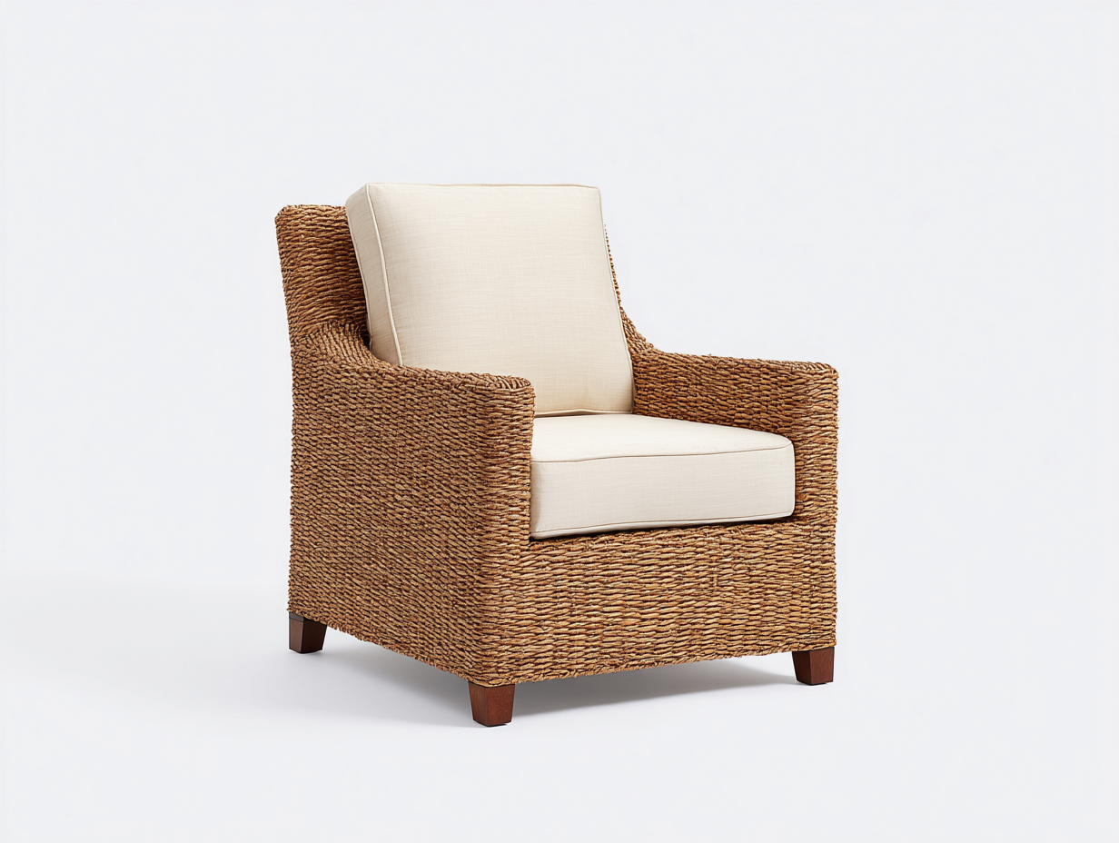 Sedie da giardino in rattan 104x86x78 cm - rattan naturale e beige - per terrazza e giardino - stile rustico moderno-Sazolyspace