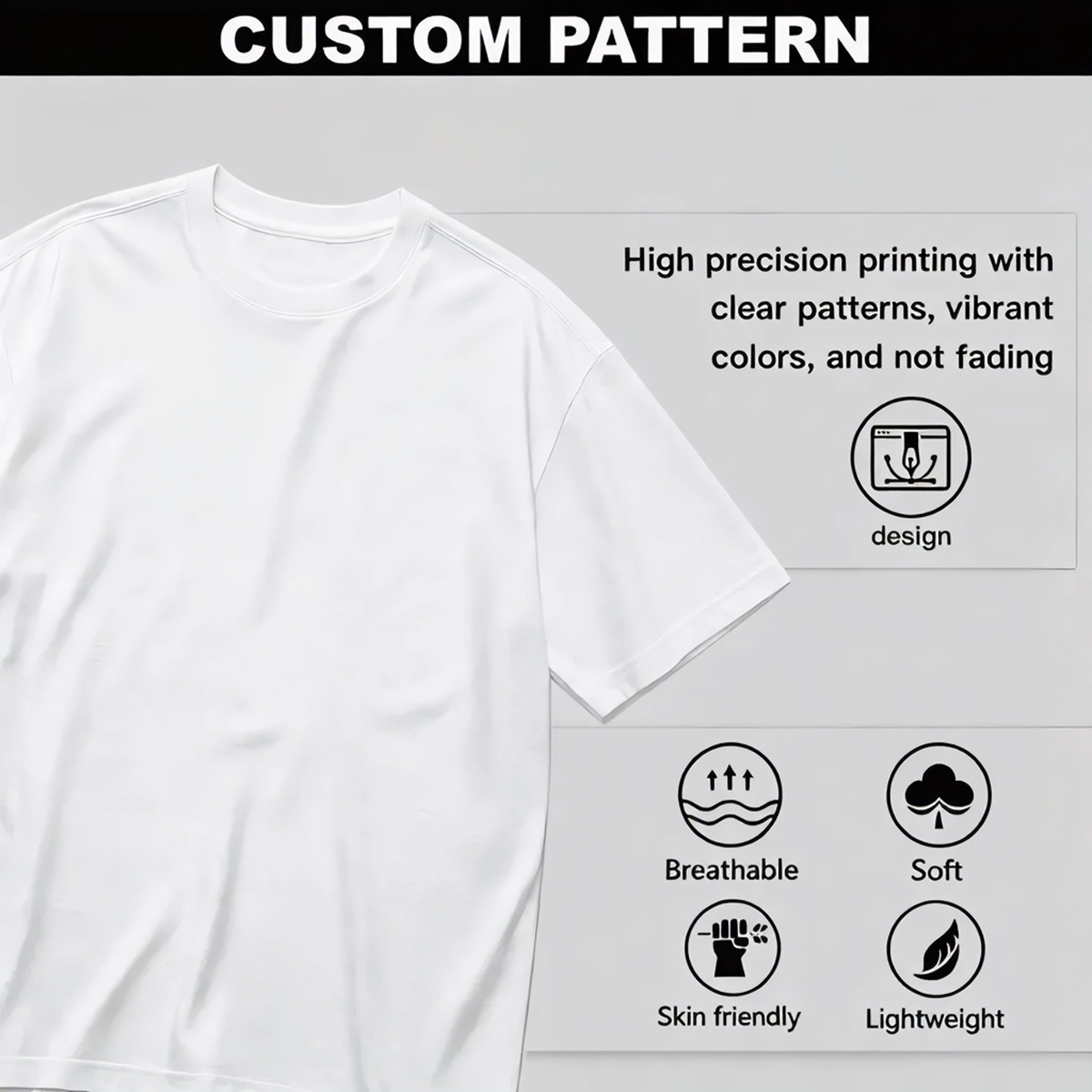 Unisex Crew Neck Custom T-shirt – Upload Your Own Design