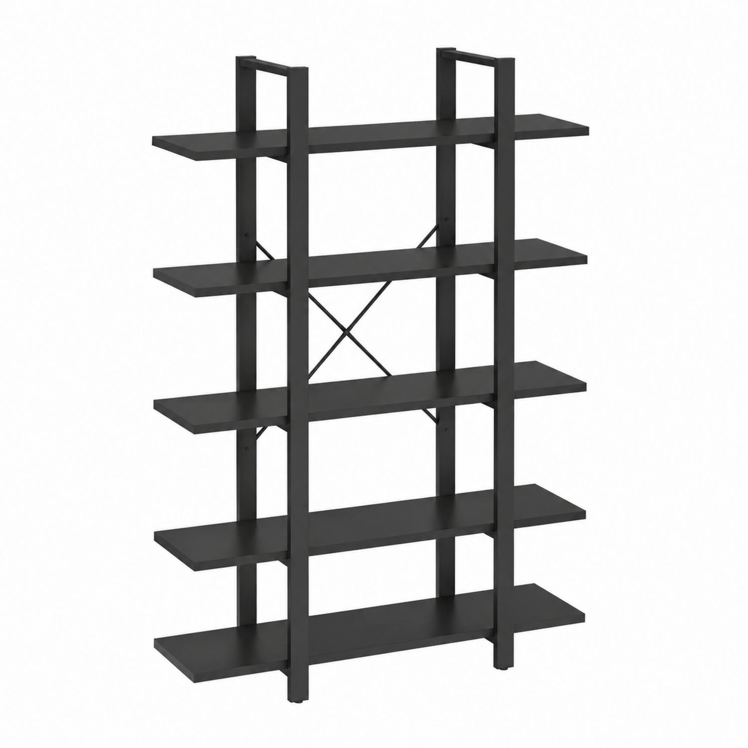 Étagère de rangement en métal noir 180x90x30 cm