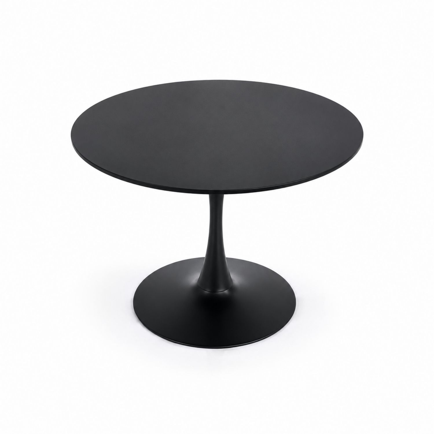 Table ronde en aluminium noir diamètre 100 cm