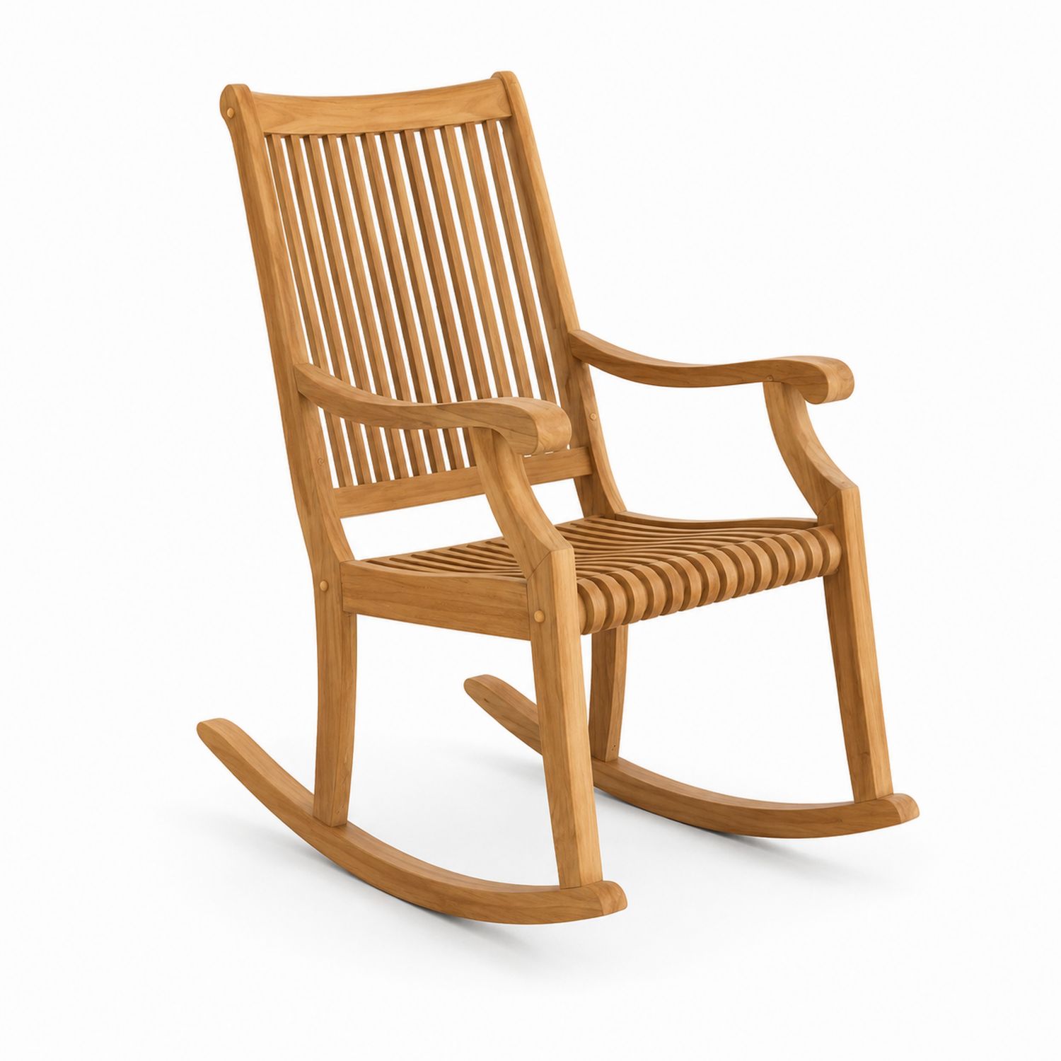 Chaise à bascule en bois de teck